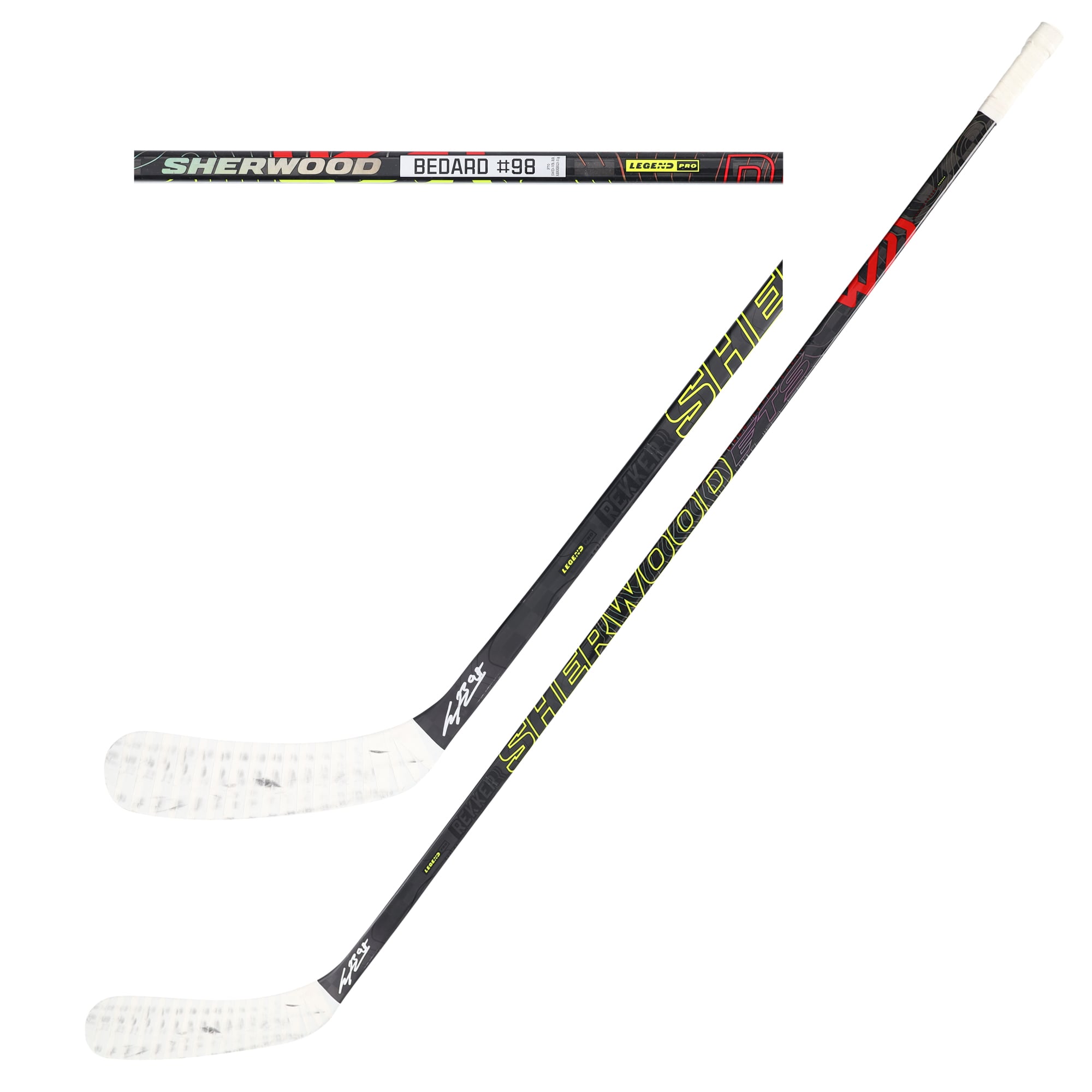 Connor Bedard Chicago Blackhawks Autographed Game-Used Black Sherwood Stick from the 2024-25 NHL Season - NR81044620