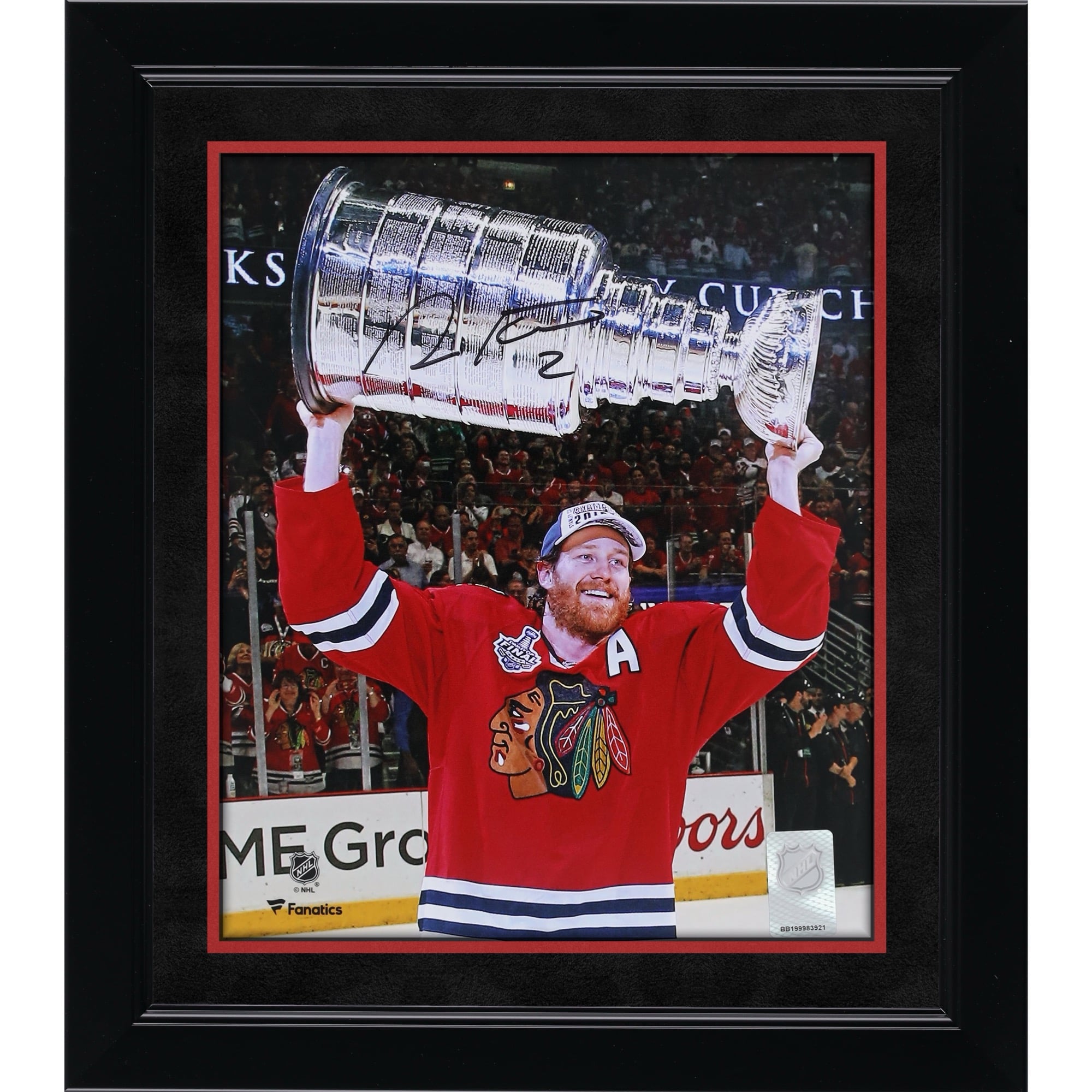 Duncan Keith Chicago Blackhawks Autographed 8" x 10" 2015 Stanley Cup Champions Raising Cup Photograph