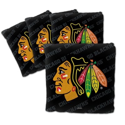 Chicago Blackhawks Fanpoint Four-Piece Cornhole Bag Set