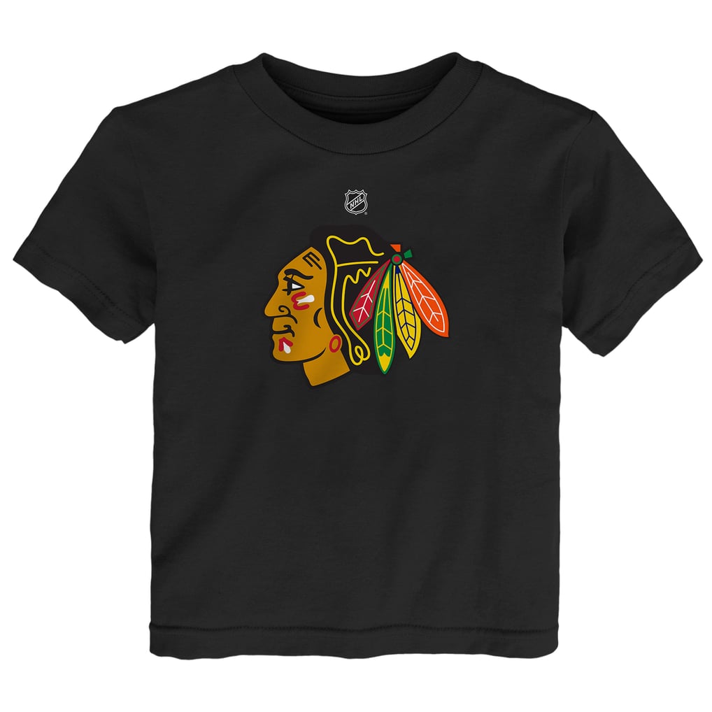 T-shirt bébé Chicago Blackhawks Outerstuff noir avec logo principal