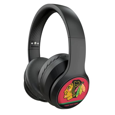 Chicago Blackhawks Keyscaper Personalized Solid Wireless Bluetooth Headphones With Case