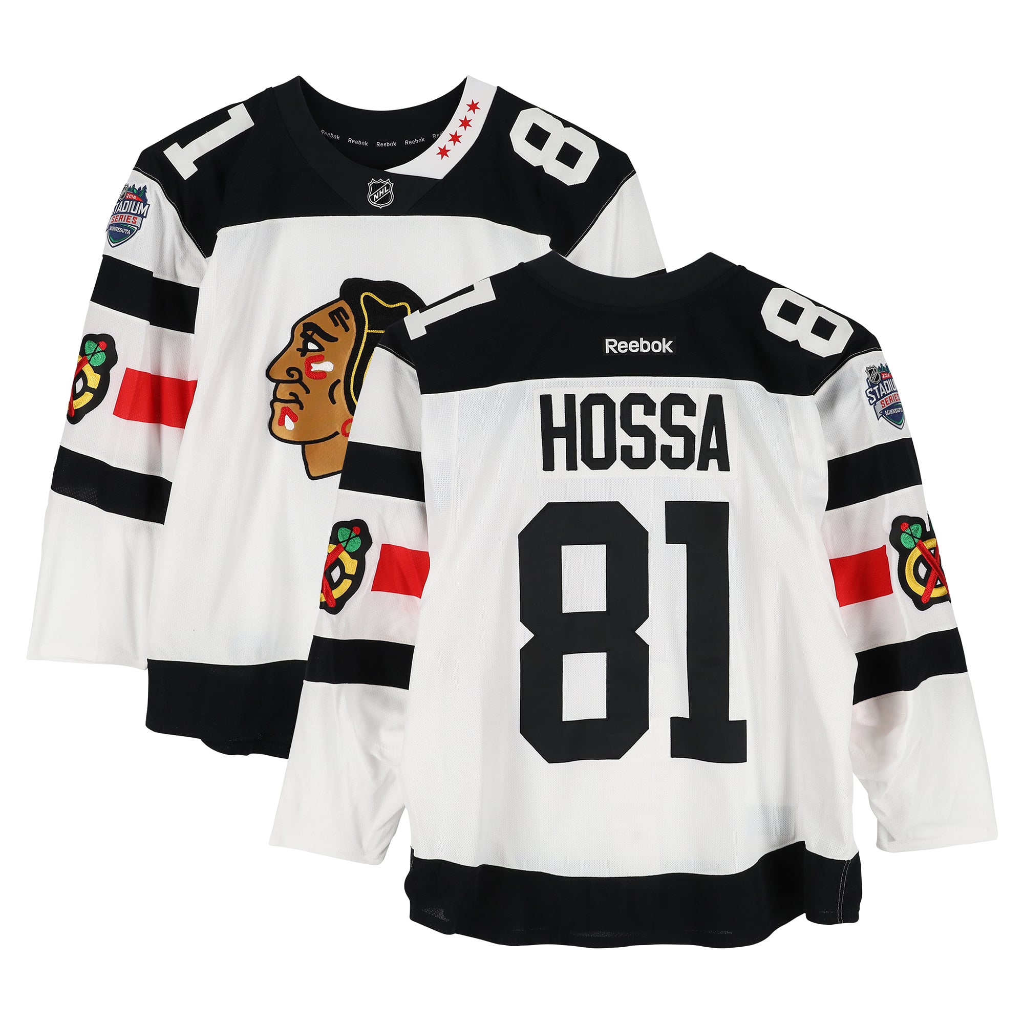 Marian Hossa Chicago Blackhawks Player-Issued #81 White Jersey vs. Minnesota Wild on February 21, 2016
