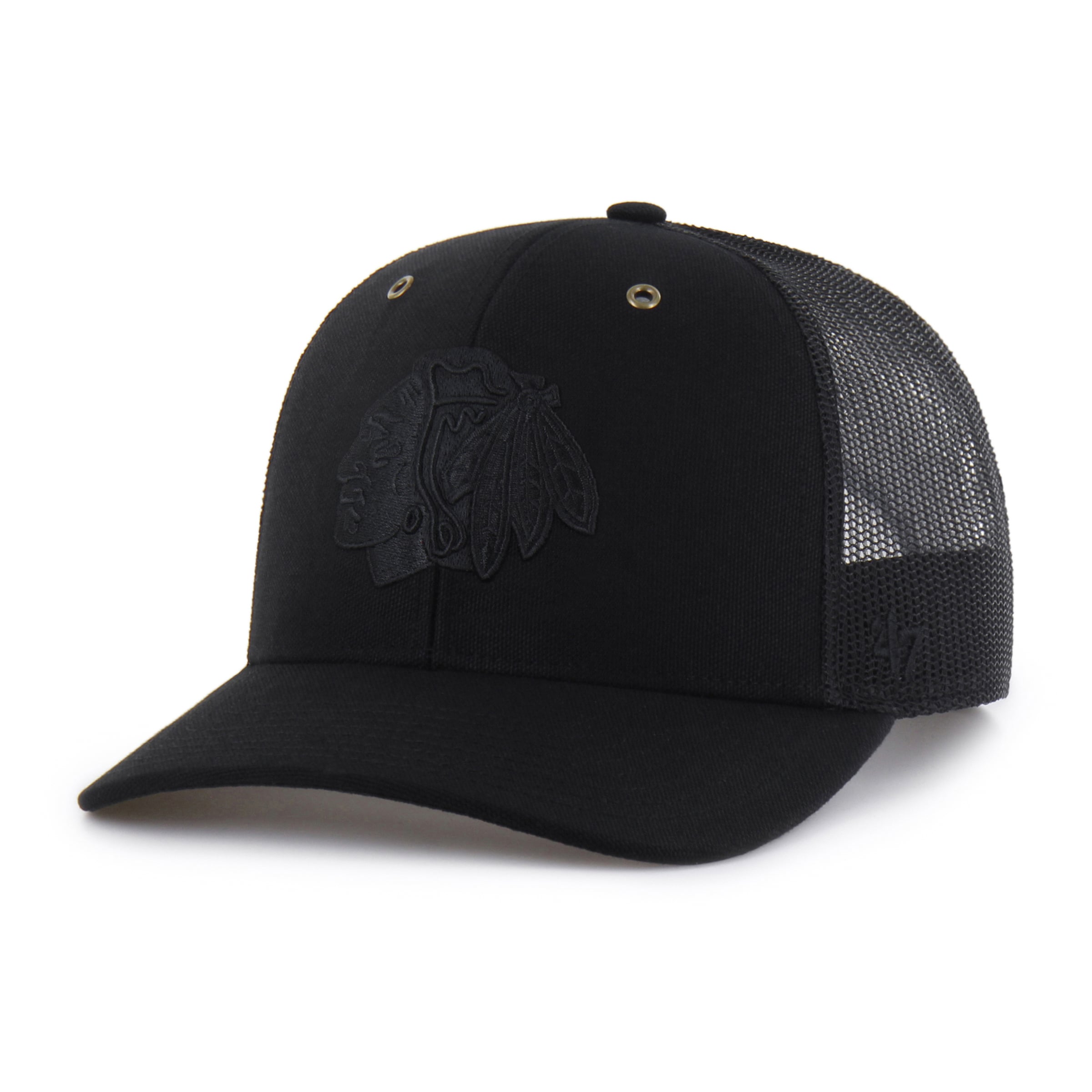 Casquette trucker noire ajustable pour homme '47 x Carhartt Chicago Blackhawks