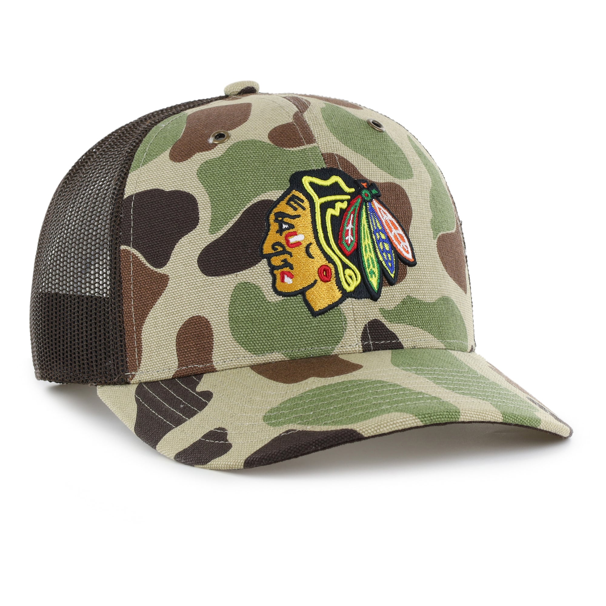 Casquette trucker ajustable Carhartt x '47 Duck Camo Chicago Blackhawks pour homme