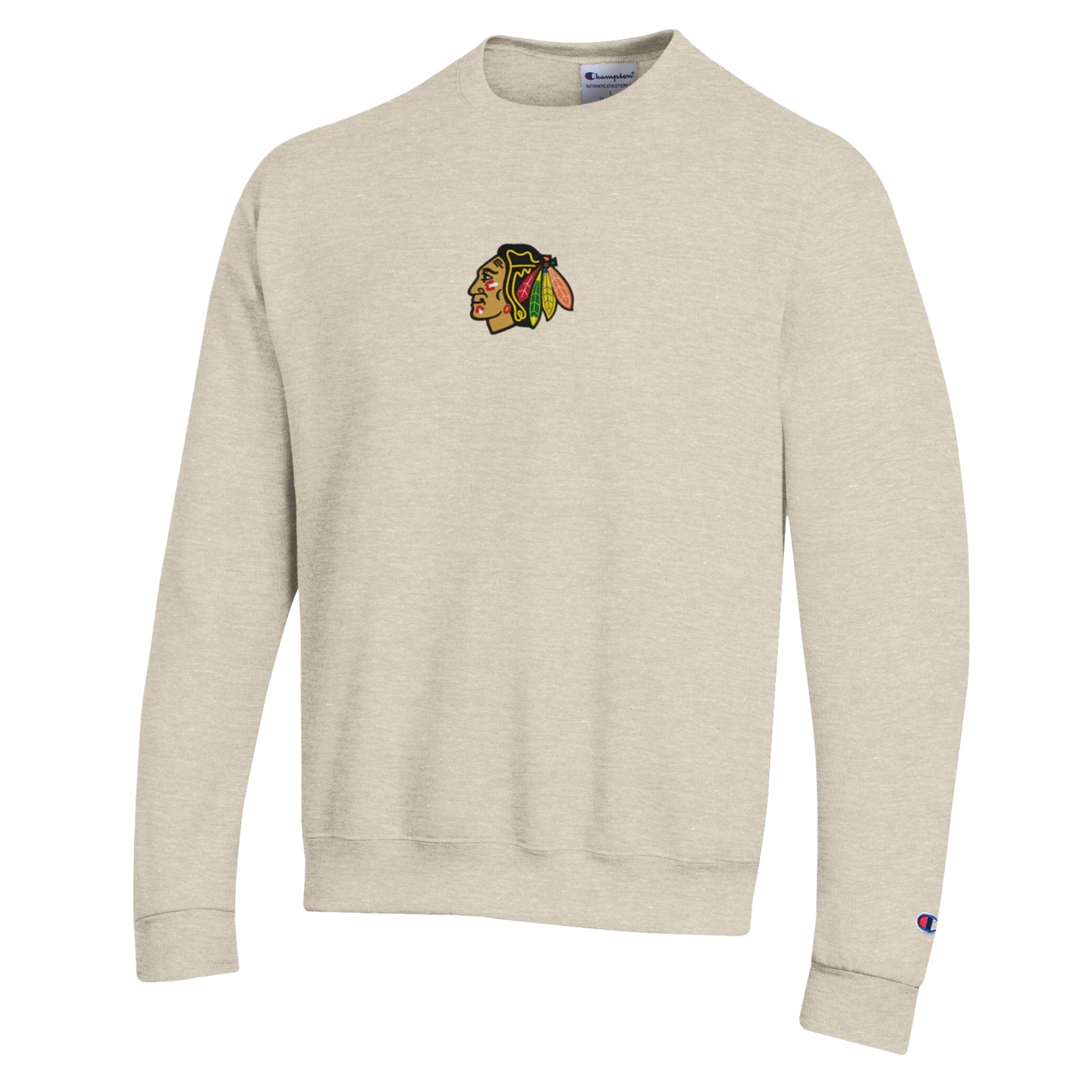 Sweat-shirt Champion pour homme, couleur avoine, Chicago Blackhawks Eco Powerblend