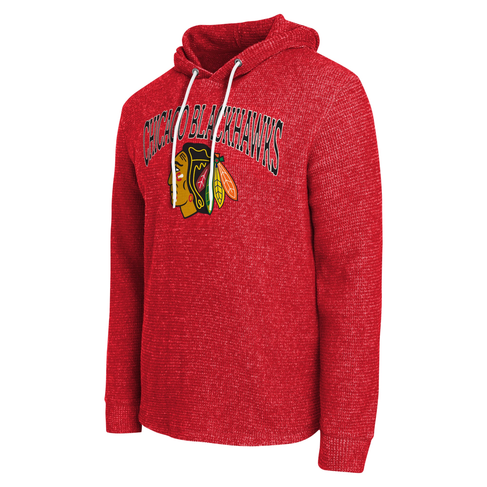 Collection Darius Rucker pour homme par Fanatics T-shirt à manches longues rouge Chicago Blackhawks en maille gaufrée et mélange de trois tissus
