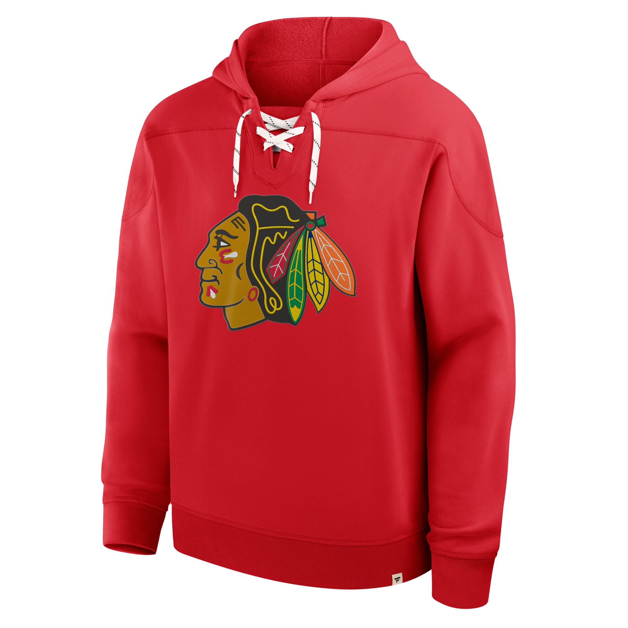 Sweat à capuche en molleton rouge Chicago Blackhawks pour homme, de la marque Fanatics Athletic.