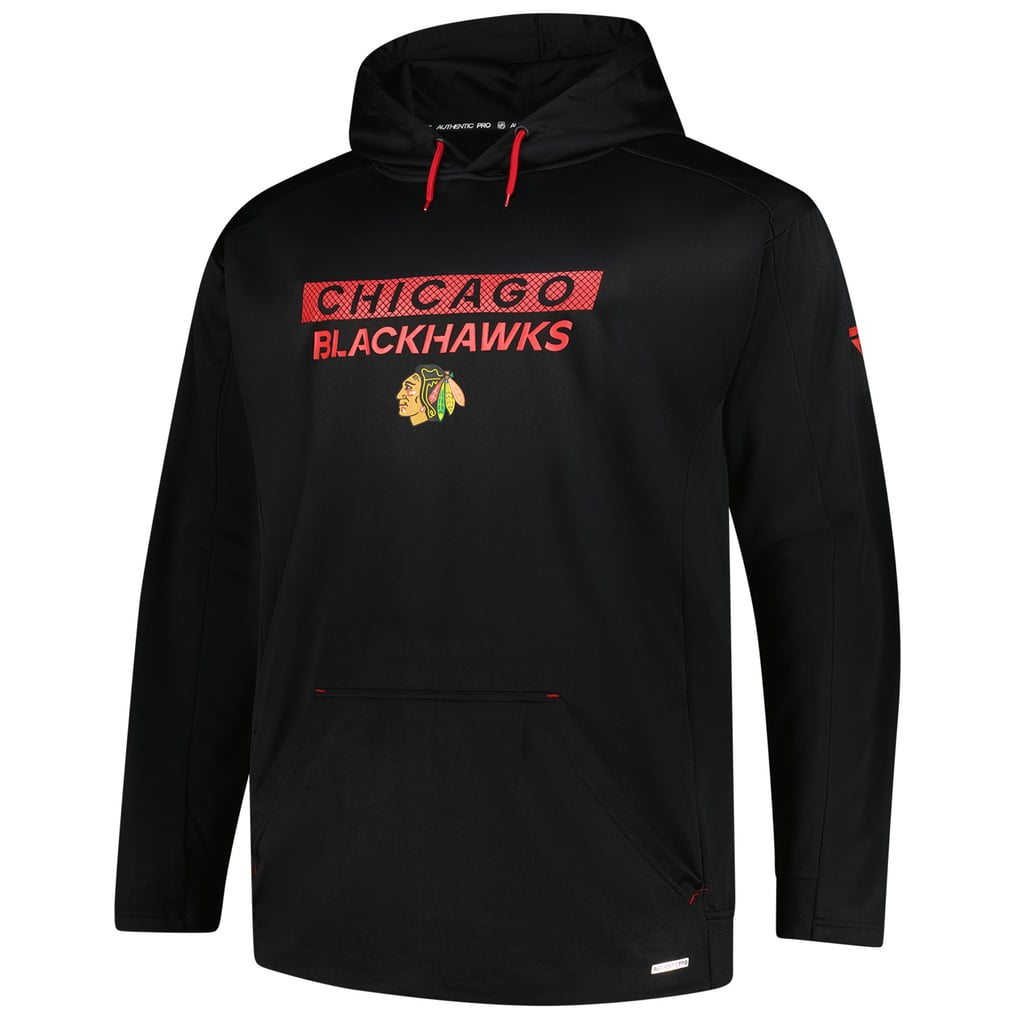 Men's Chicago Blackhawks Fanatics Black Authentic Pro Big & Tall Pullover Hoodie