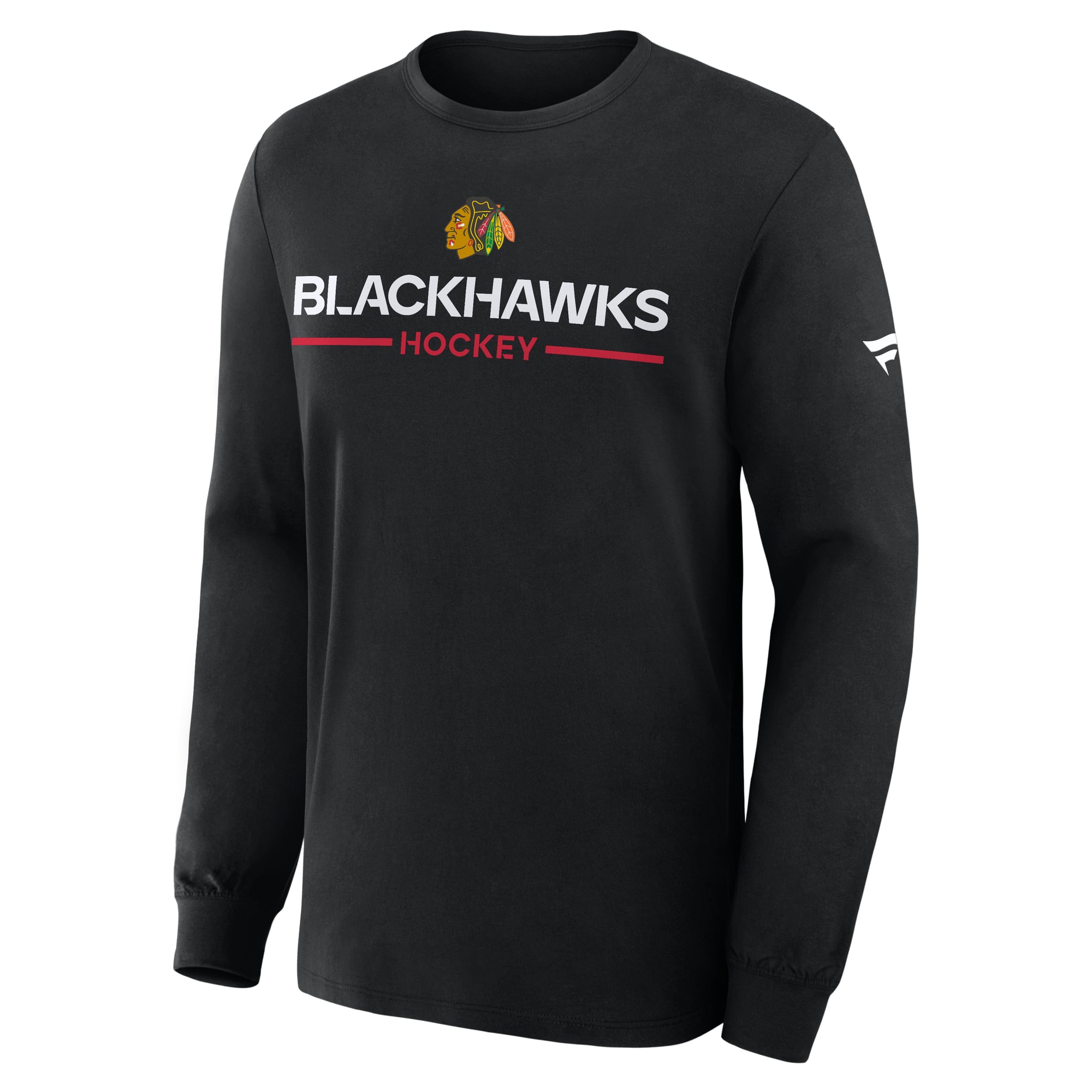 T-shirt à manches longues authentique Pro Primary Chicago Blackhawks noir pour homme de Fanatics