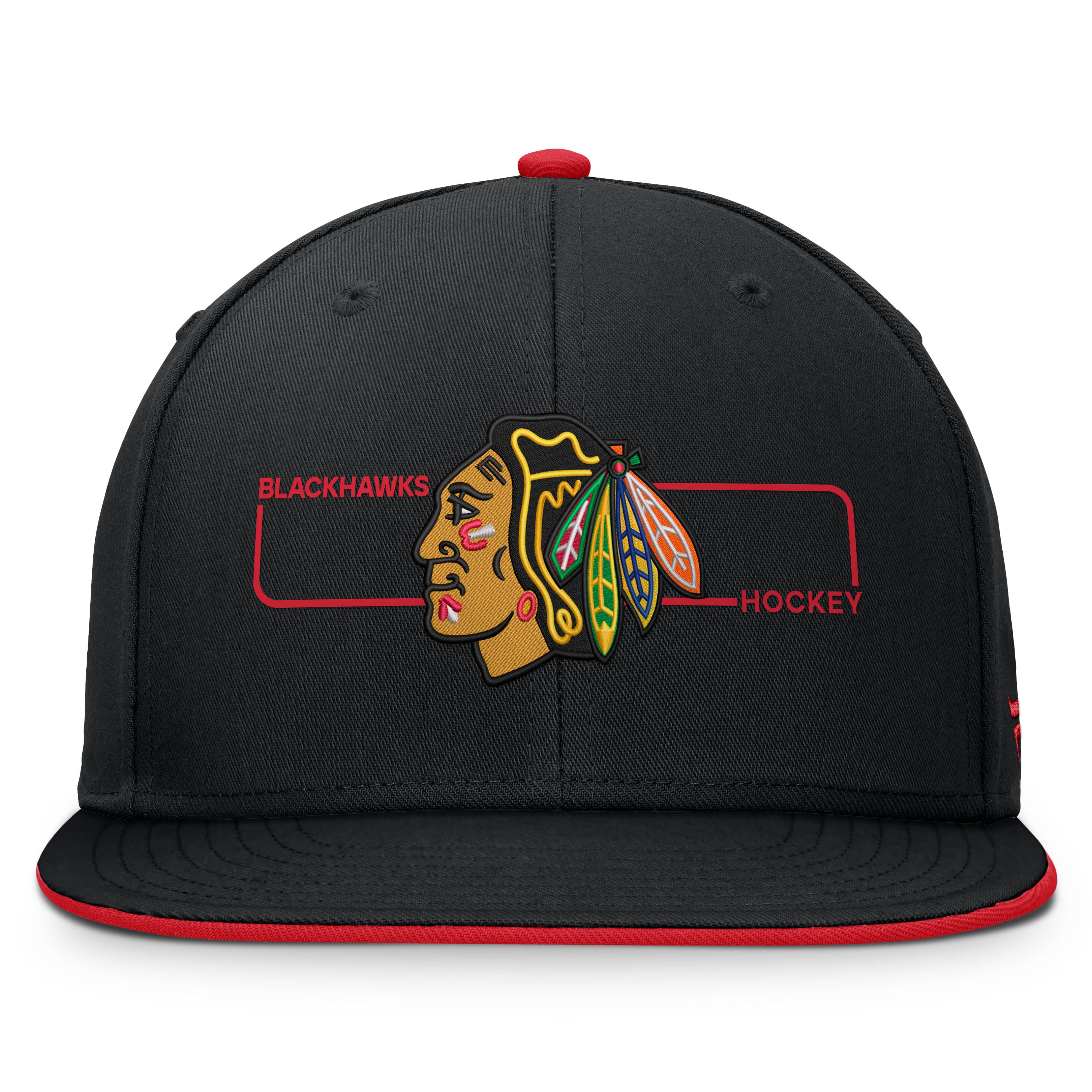 Men's Fanatics Black Chicago Blackhawks Authentic Pro Rink Snapback Hat
