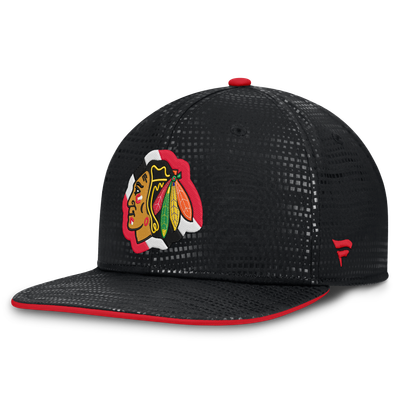 Chicago Blackhawks Fanatics Authentic Pro Rink Square Visor Snapback Hat - Black