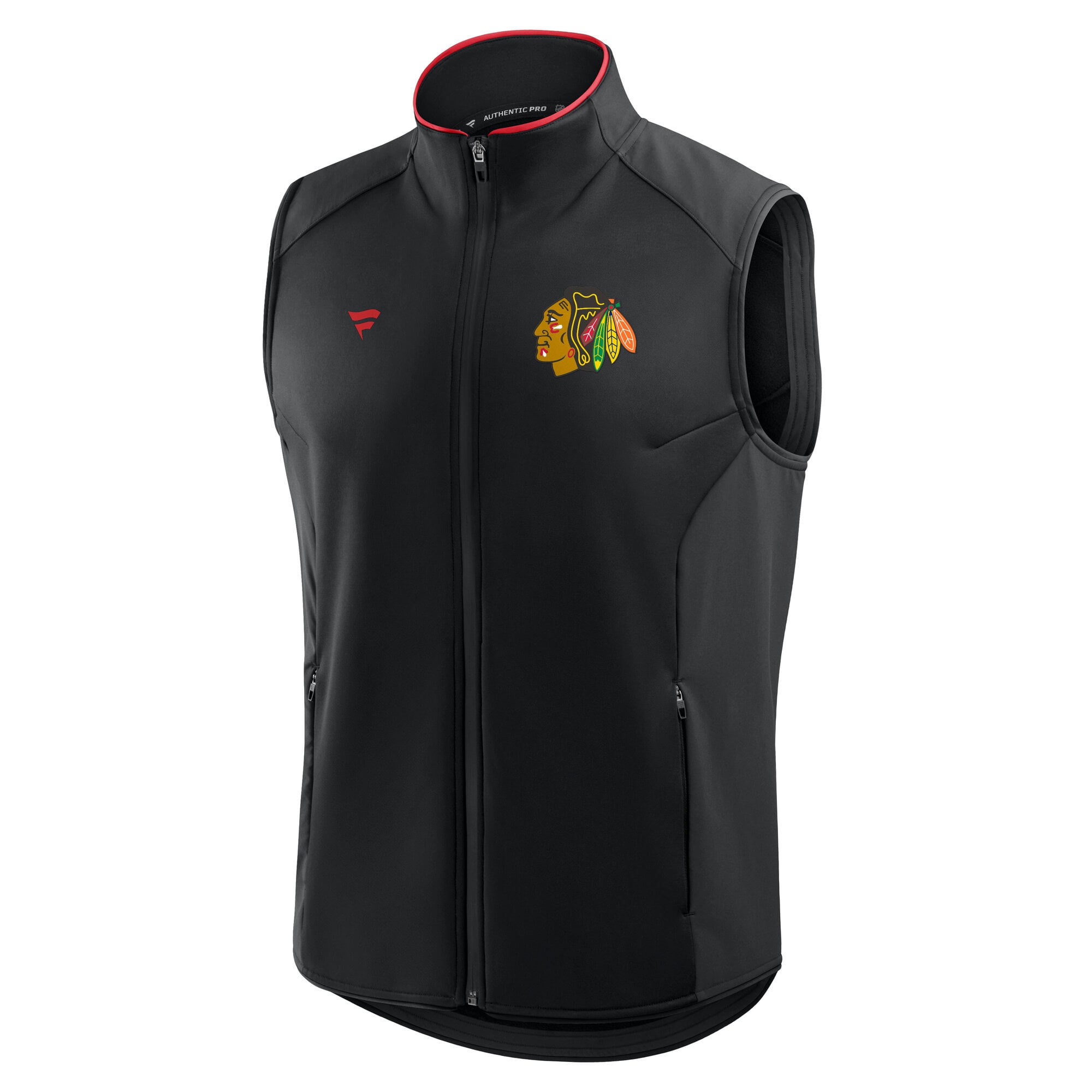 Men's Fanatics Black Chicago Blackhawks Authentic Pro Rink Vest