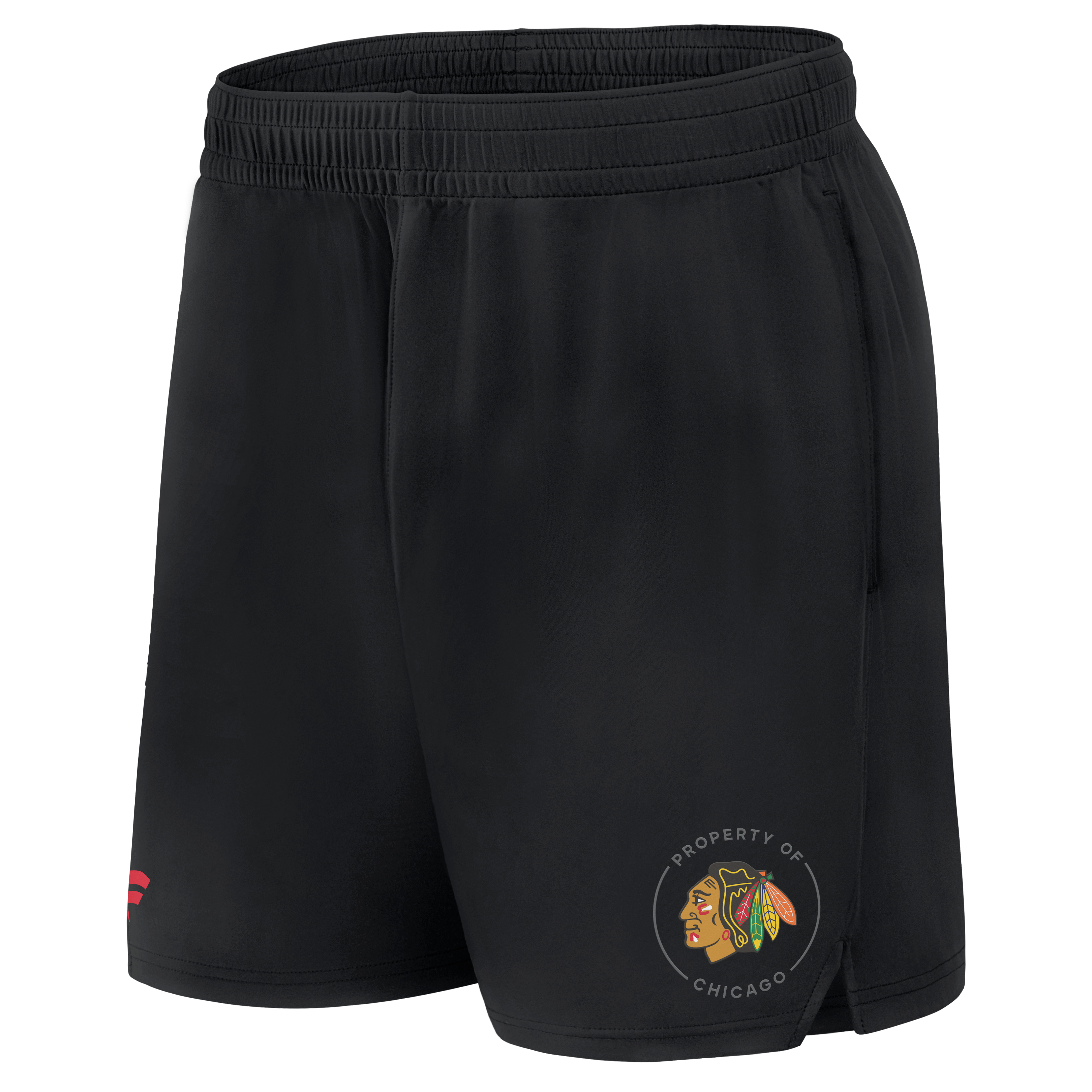 Short d'entraînement authentique professionnel des Blackhawks de Chicago, noir, la marque Fanatics, pour homme