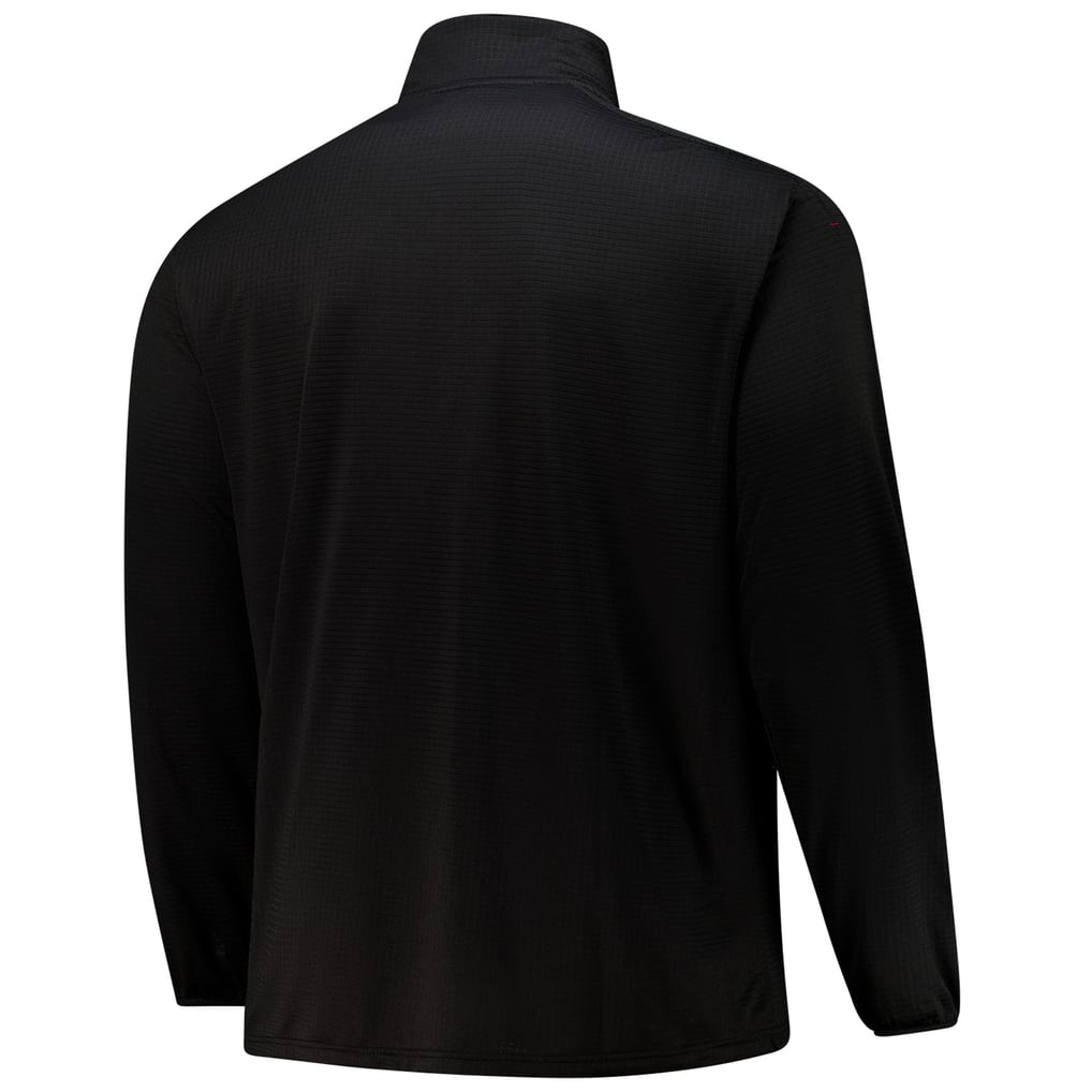 Men's Chicago Blackhawks  Fanatics Black Big & Tall Authentic Pro Quarter-Zip Top