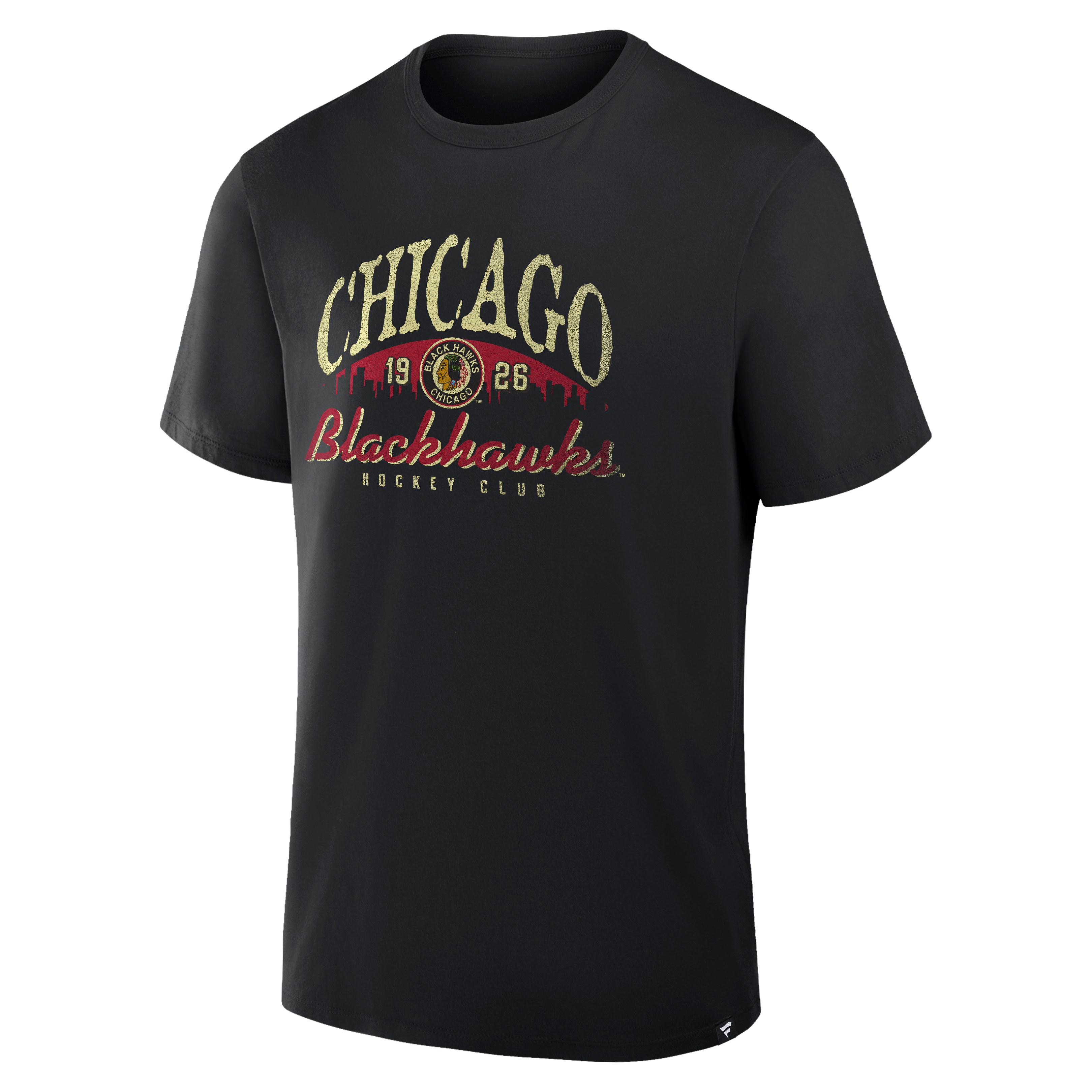 Men's Fanatics Black Chicago Blackhawks Legacy Cross Check T-Shirt