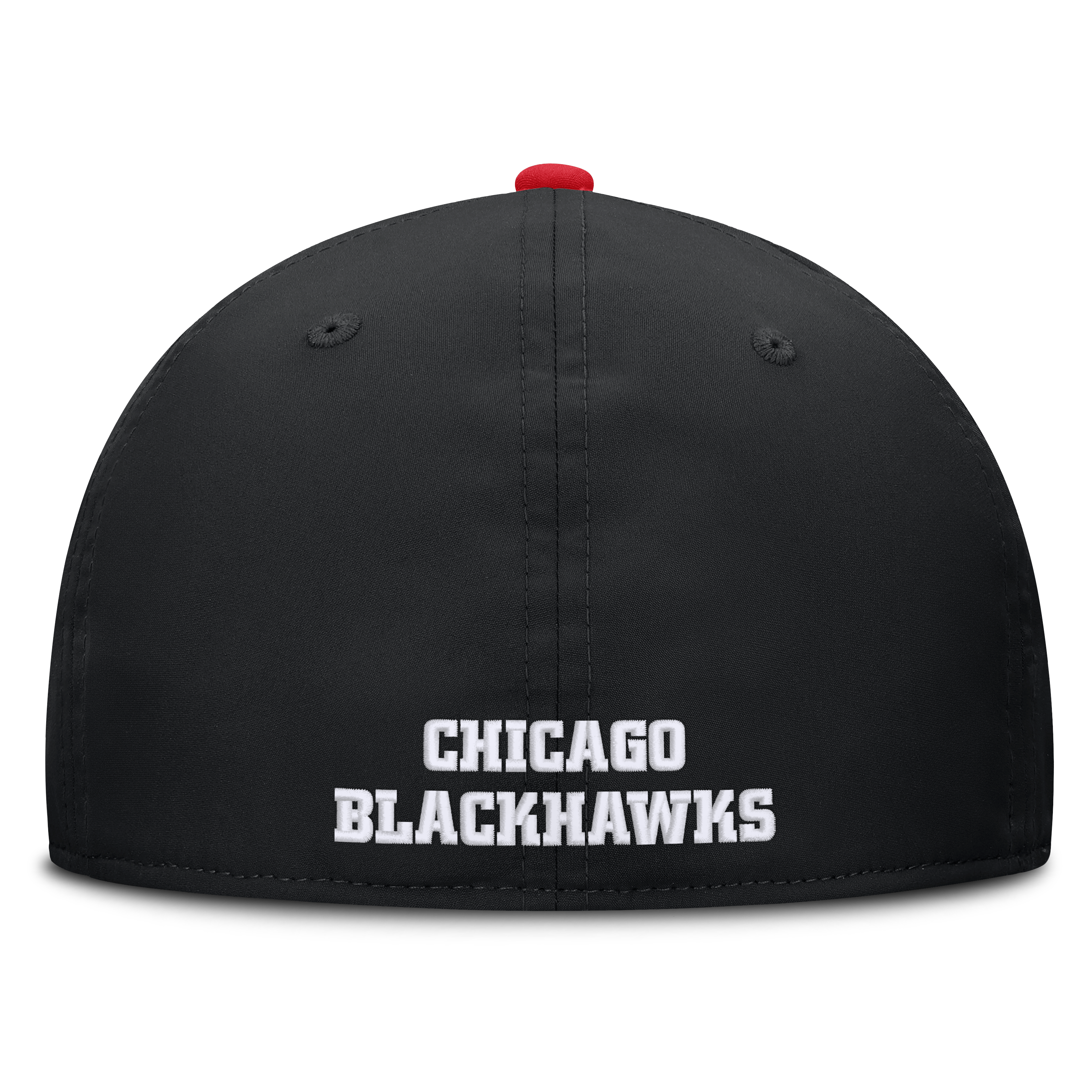 Men's Fanatics Black/Red Chicago Blackhawks Fundamental Stretch Hat