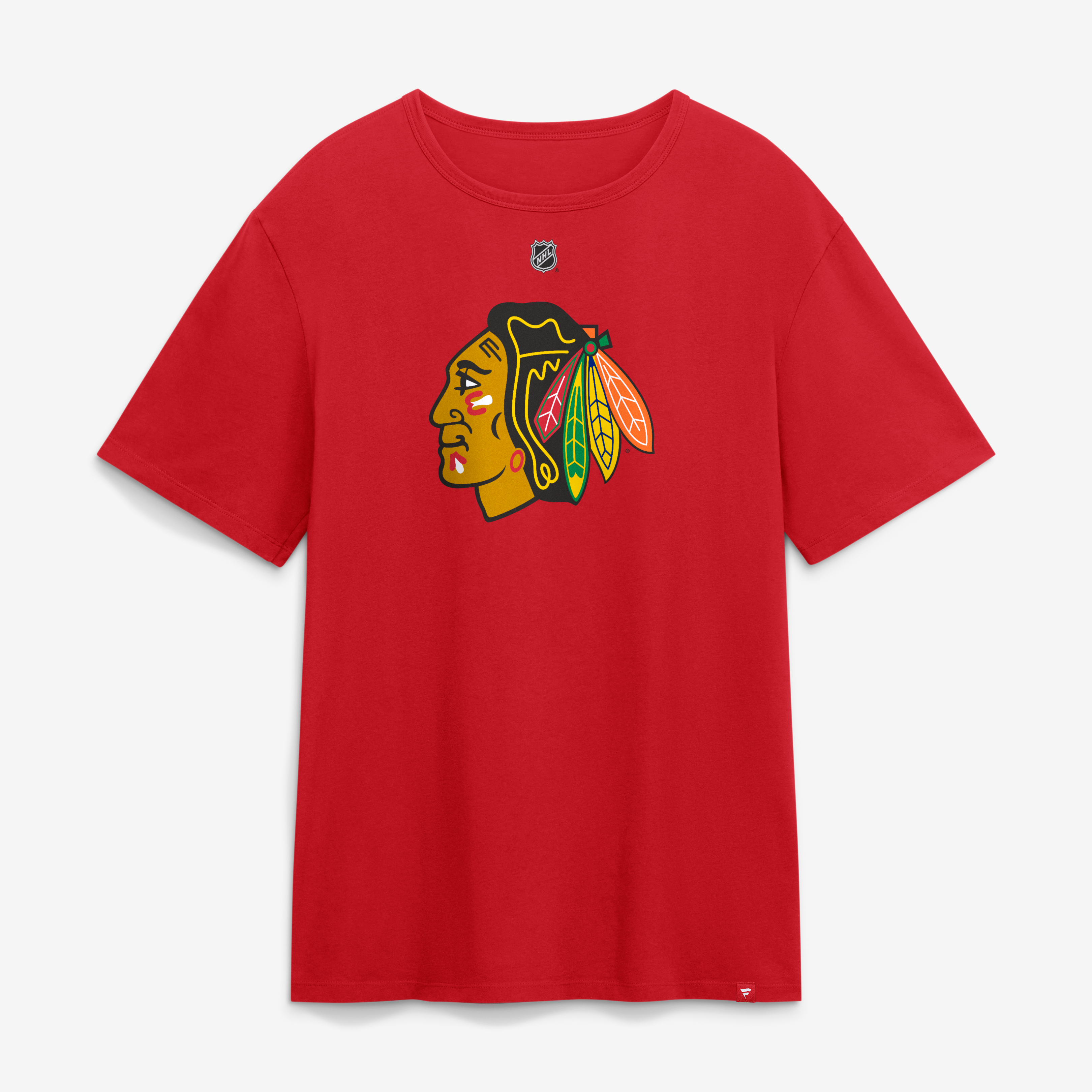 Men's Fanatics Bowen Byram Red Chicago Blackhawks Authentic Stack Name & Number T-Shirt