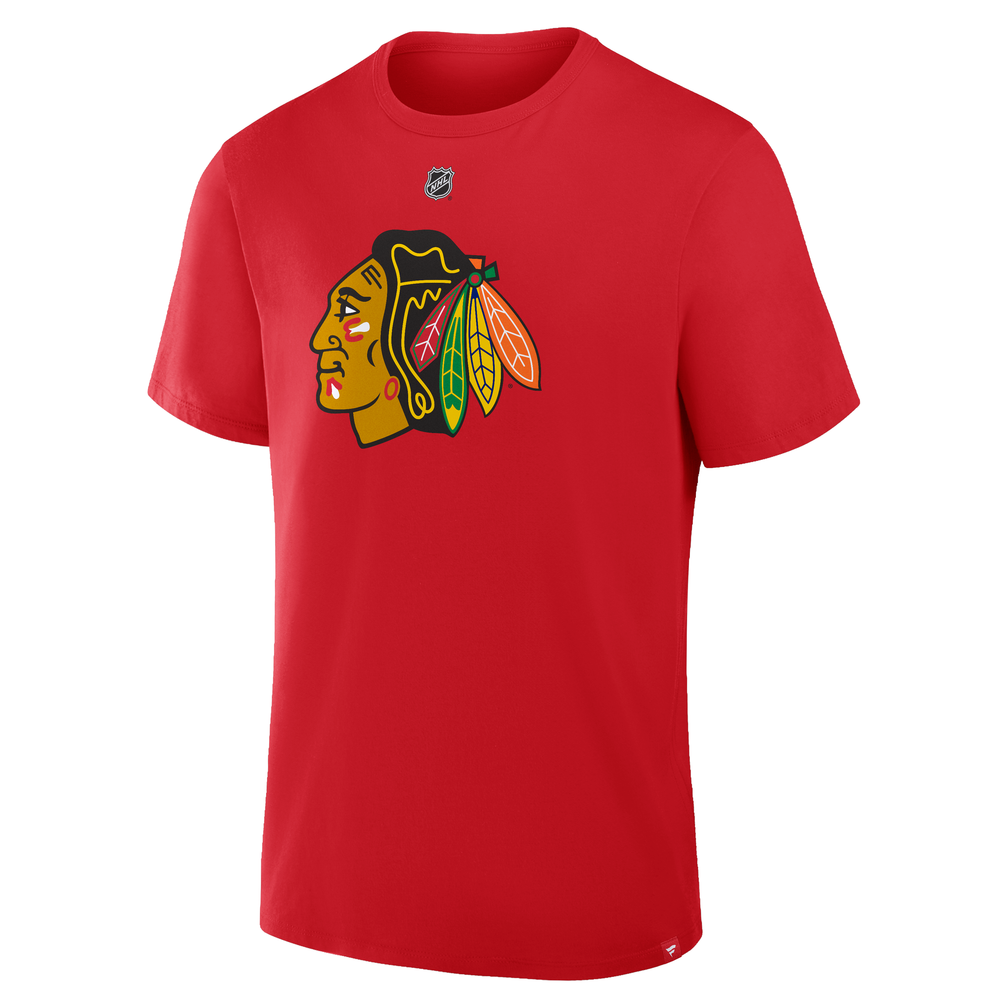 Men's Fanatics Bowen Byram Red Chicago Blackhawks Authentic Stack Name & Number T-Shirt
