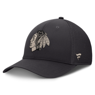 Casquette extensible Chicago Blackhawks Fanatics Charcoal Road