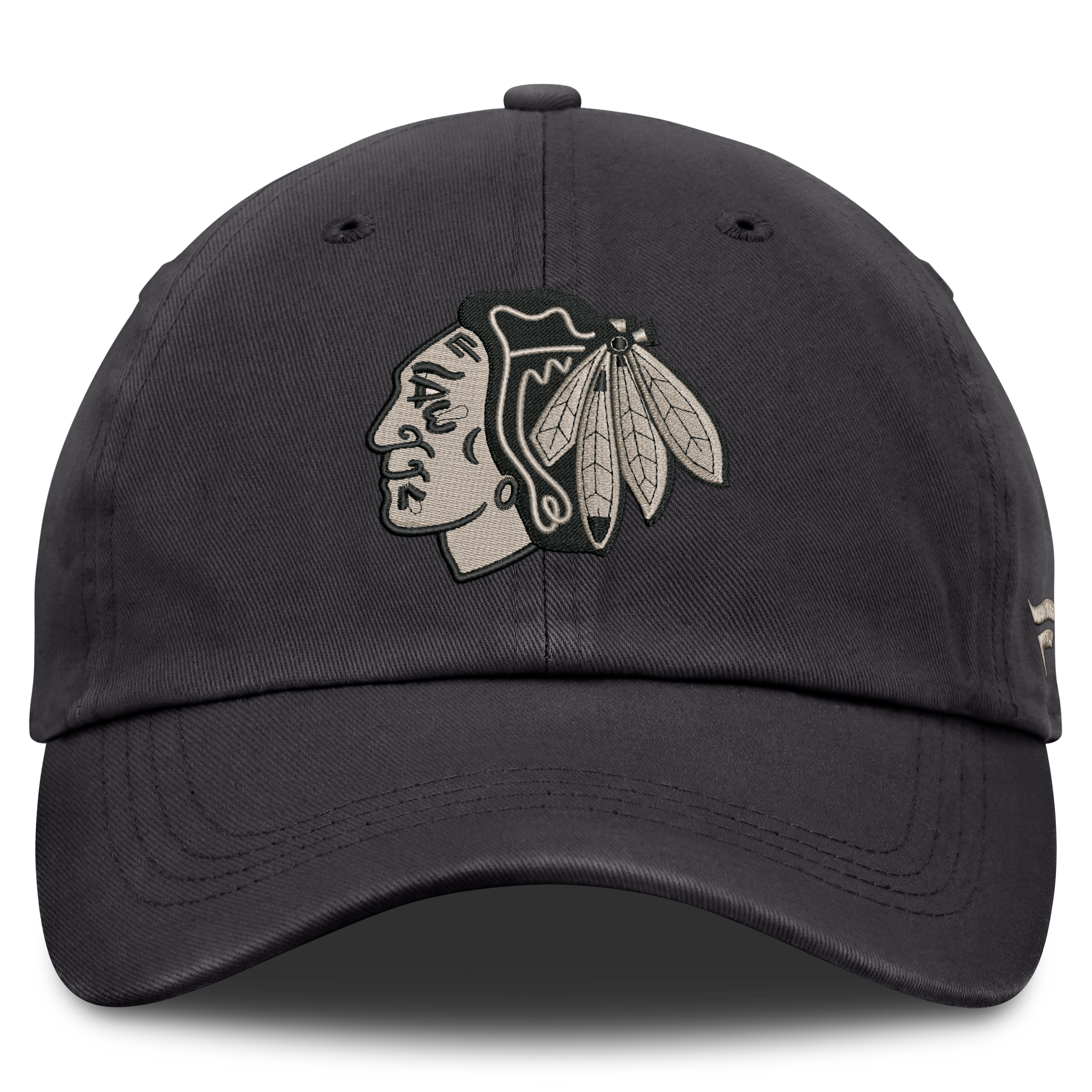 Casquette ajustable Fanatics Charcoal Chicago Blackhawks Road Phantom Washed pour homme