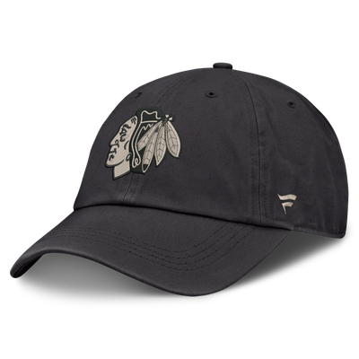 Casquette ajustable Chicago Blackhawks Fanatics Charcoal Road Phantom Washed pour homme