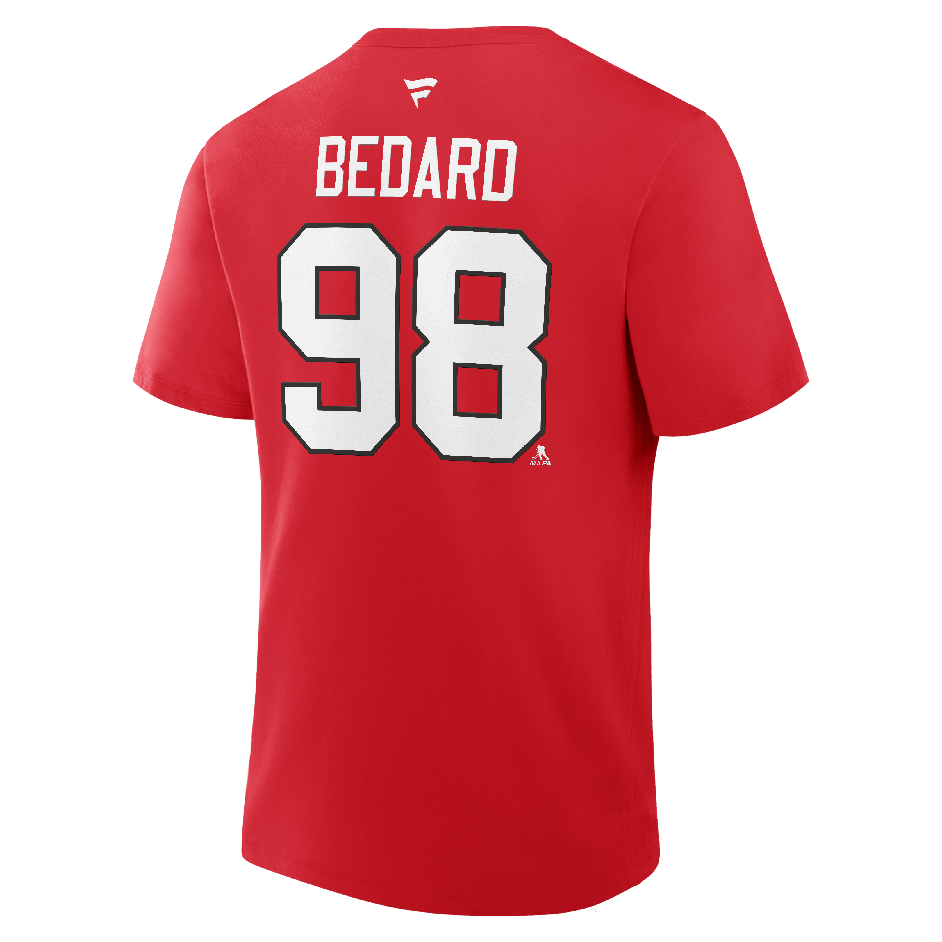 T-shirt authentique Fanatics Connor Bedard rouge Chicago Blackhawks pour homme