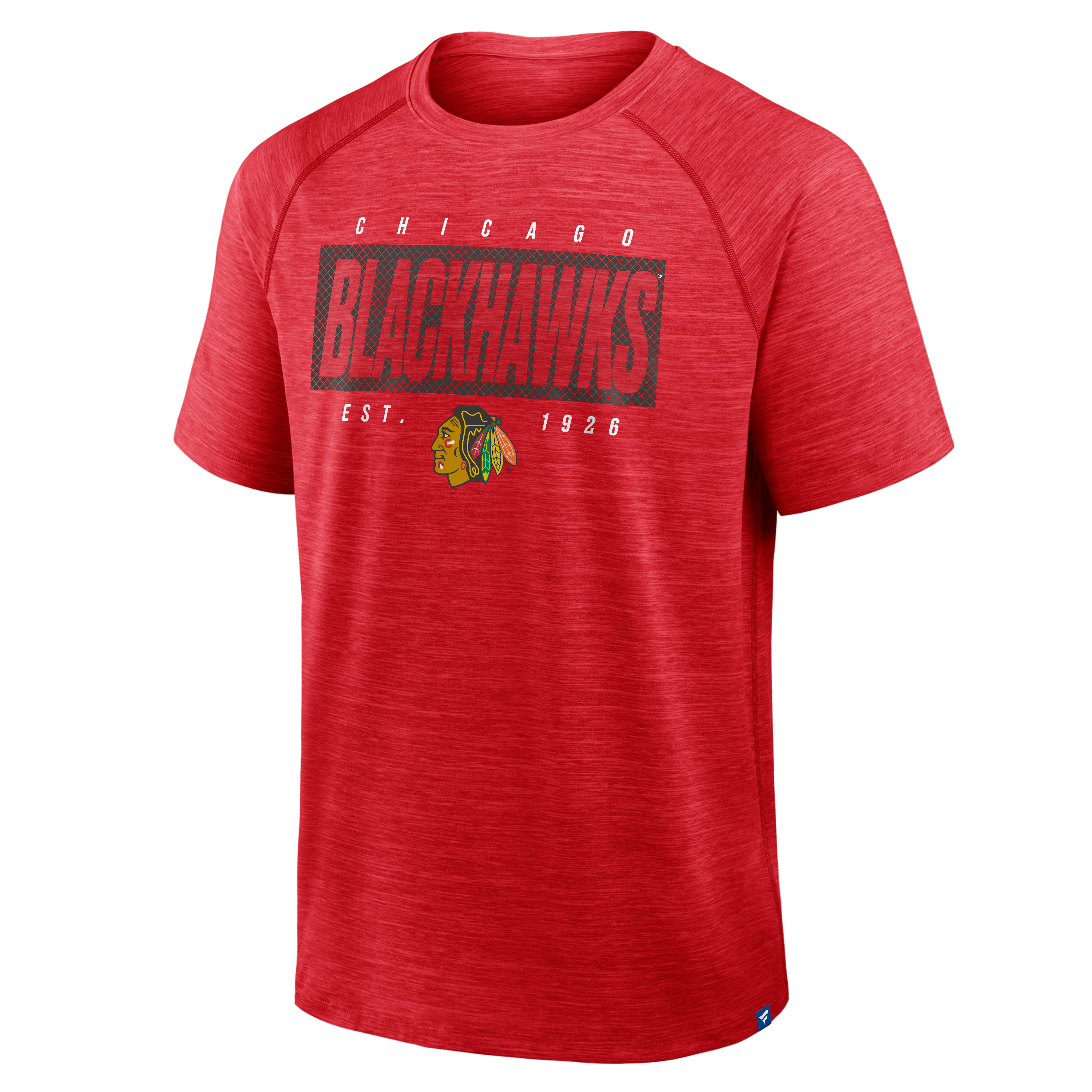 Men's Fanatics Heather Red Chicago Blackhawks Breakaway Clutch Raglan T-Shirt