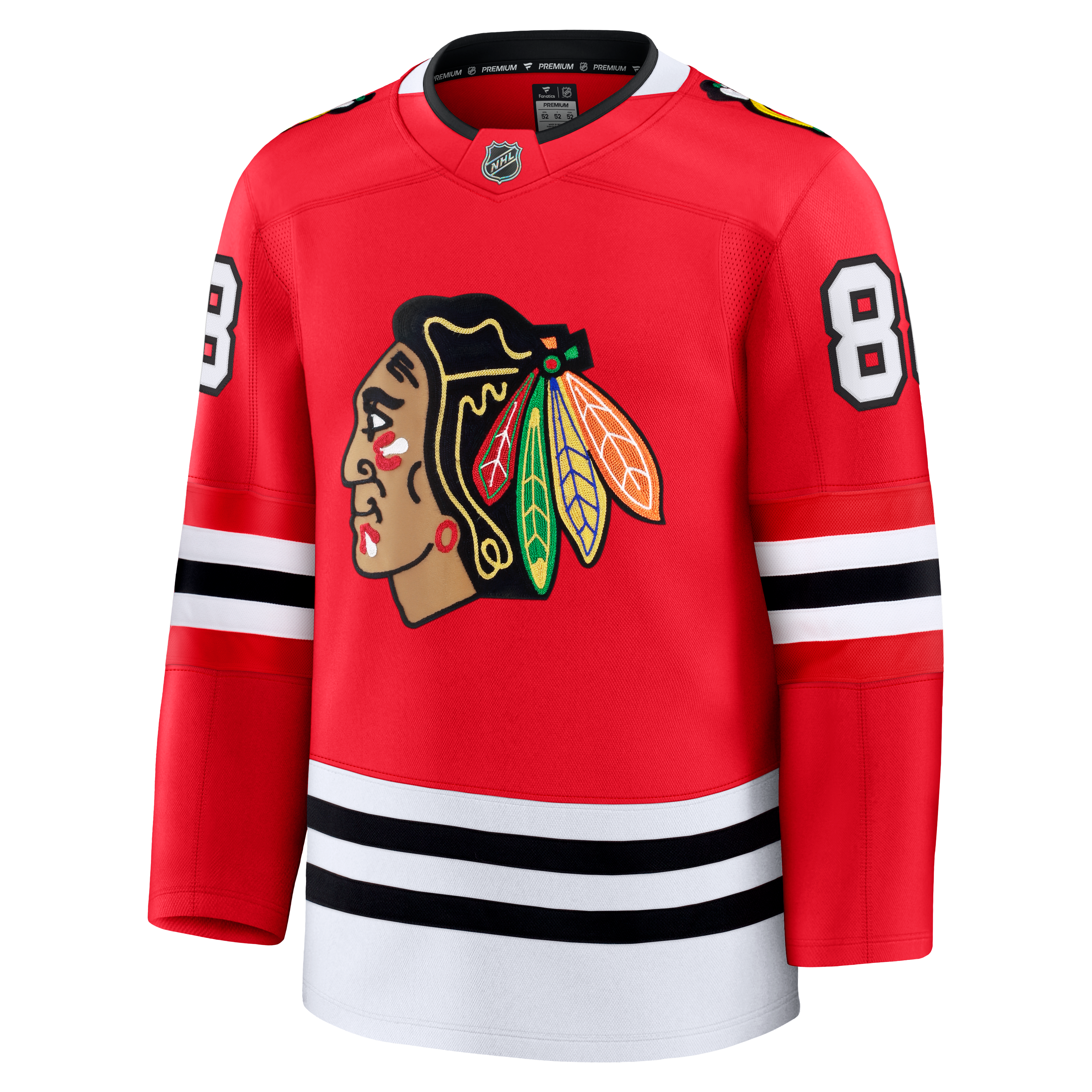 Maillot premium rouge Patrick Kane des Blackhawks de Chicago pour homme (Fanatics)