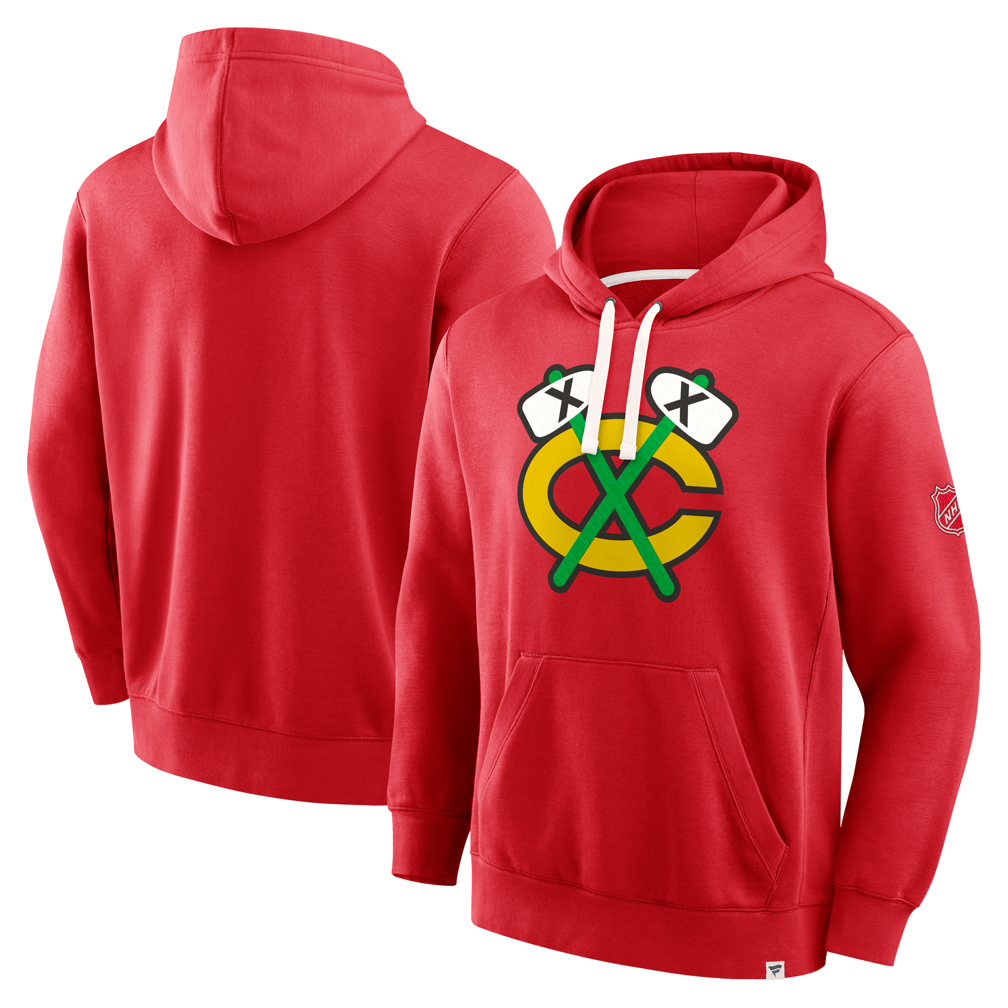 Men's Fanatics Red Chicago Blackhawks Alternate Logo Fleece Hoodie