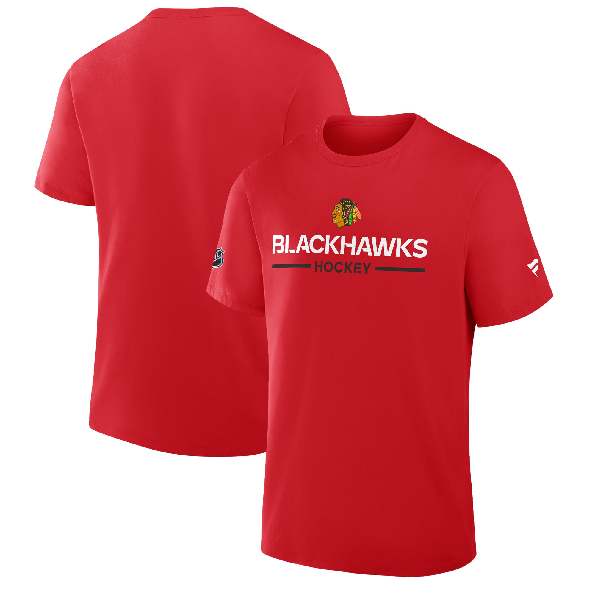T-shirt authentique professionnel principal Fanatics rouge Chicago Blackhawks pour homme