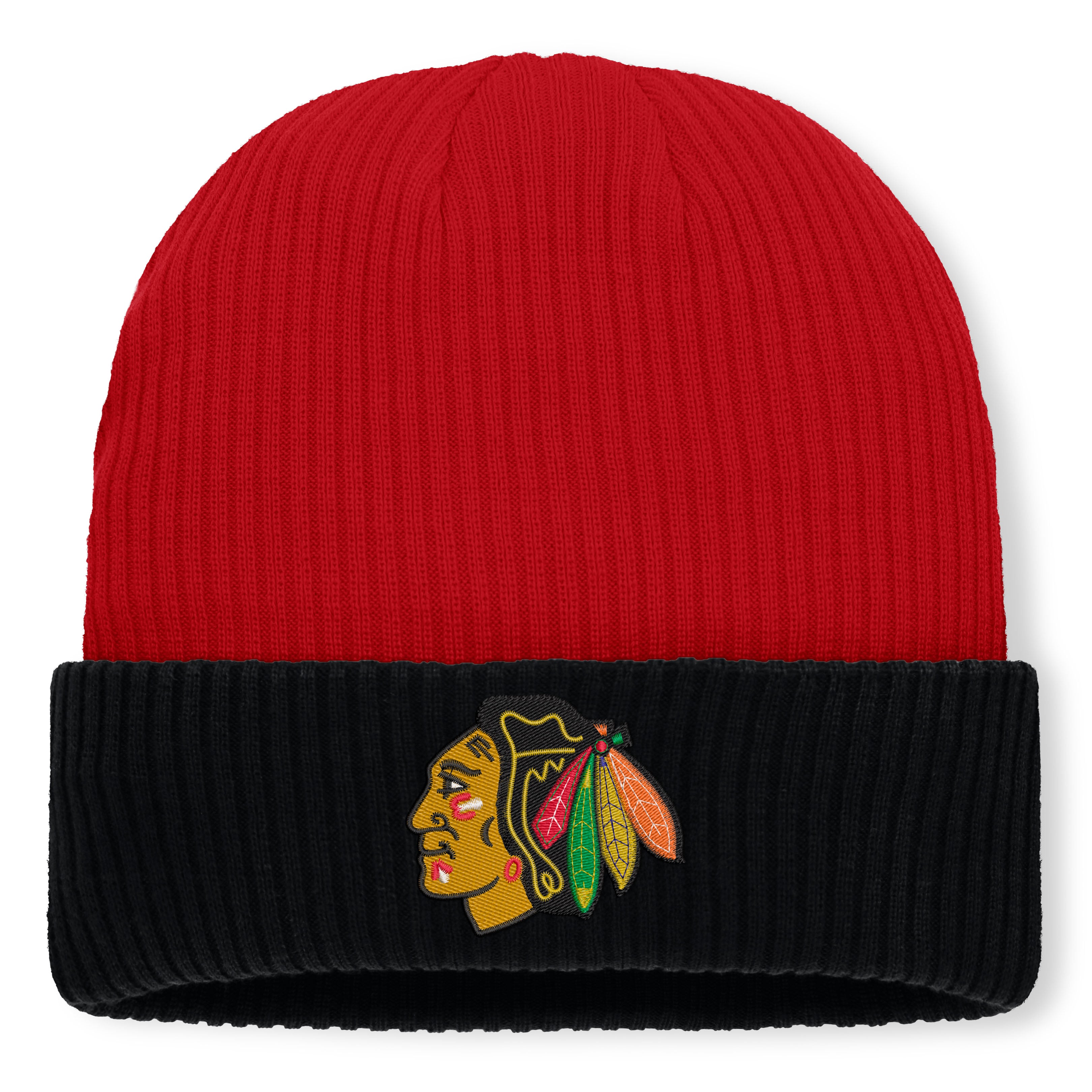 Bonnet à revers Fanatics rouge Chicago Blackhawks Authentic Pro Rink pour homme