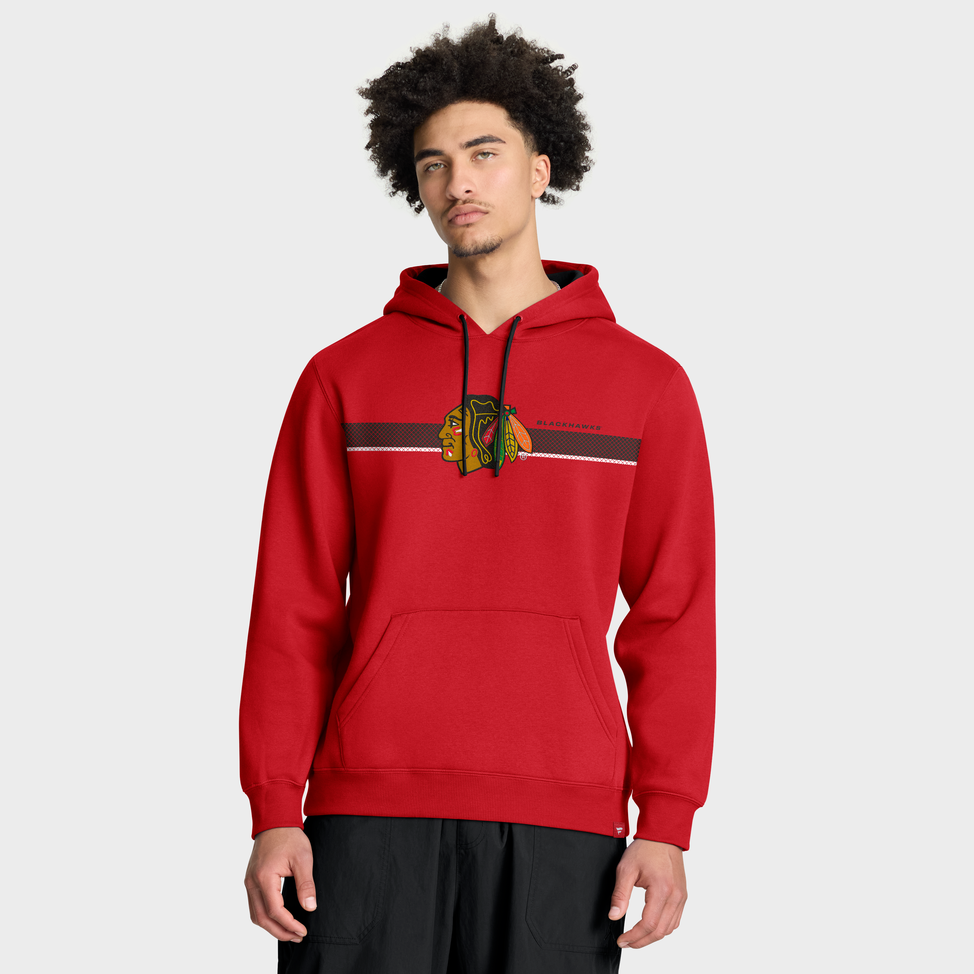 Sweat à capuche polaire Fanatics rouge Chicago Blackhawks pour homme