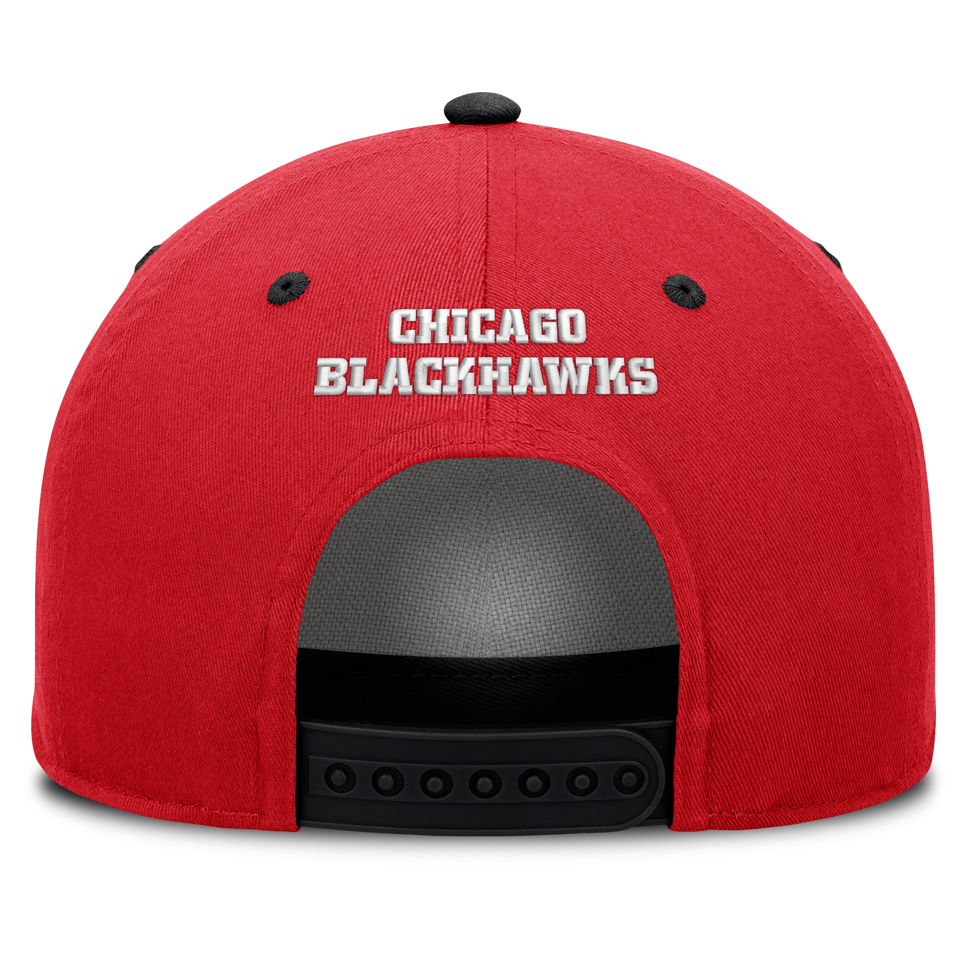 Men's Fanatics Red/Black Chicago Blackhawks Fundamental Power Play A-Frame Adjustable Hat