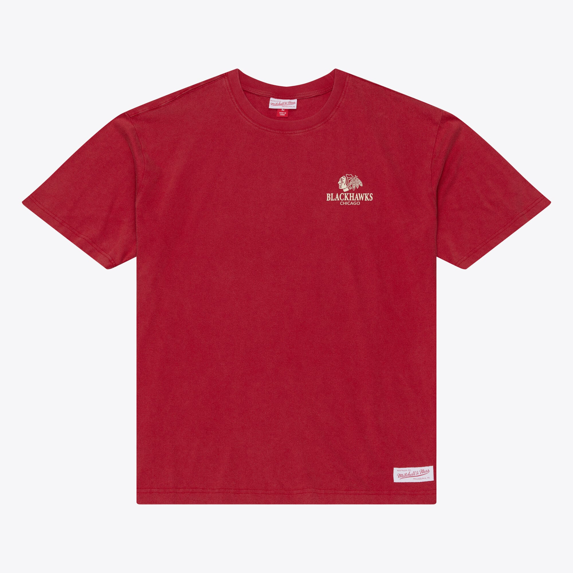 Men's Mitchell & Ness Red Chicago Blackhawks Core Essentials T-Shirt