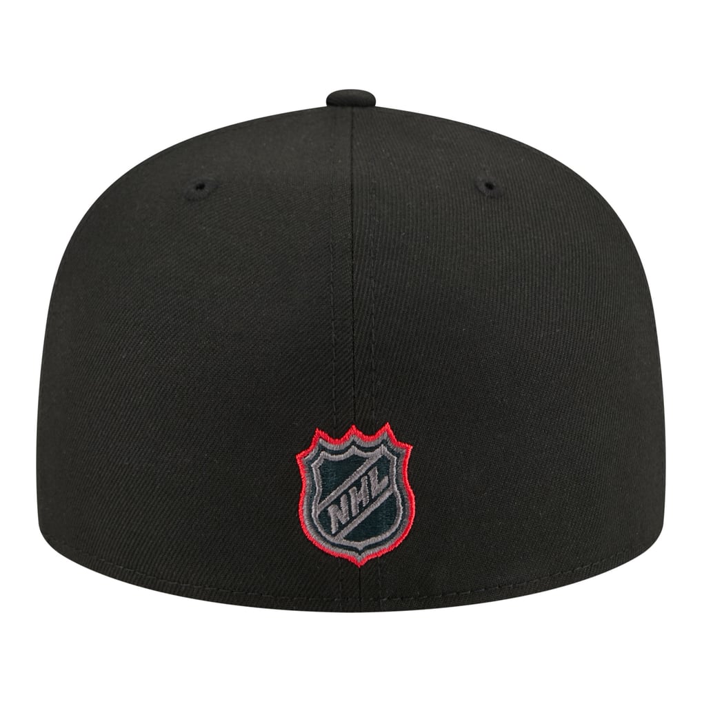 Men's New Era Black Chicago Blackhawks Color Pop 59FIFTY Fitted Hat