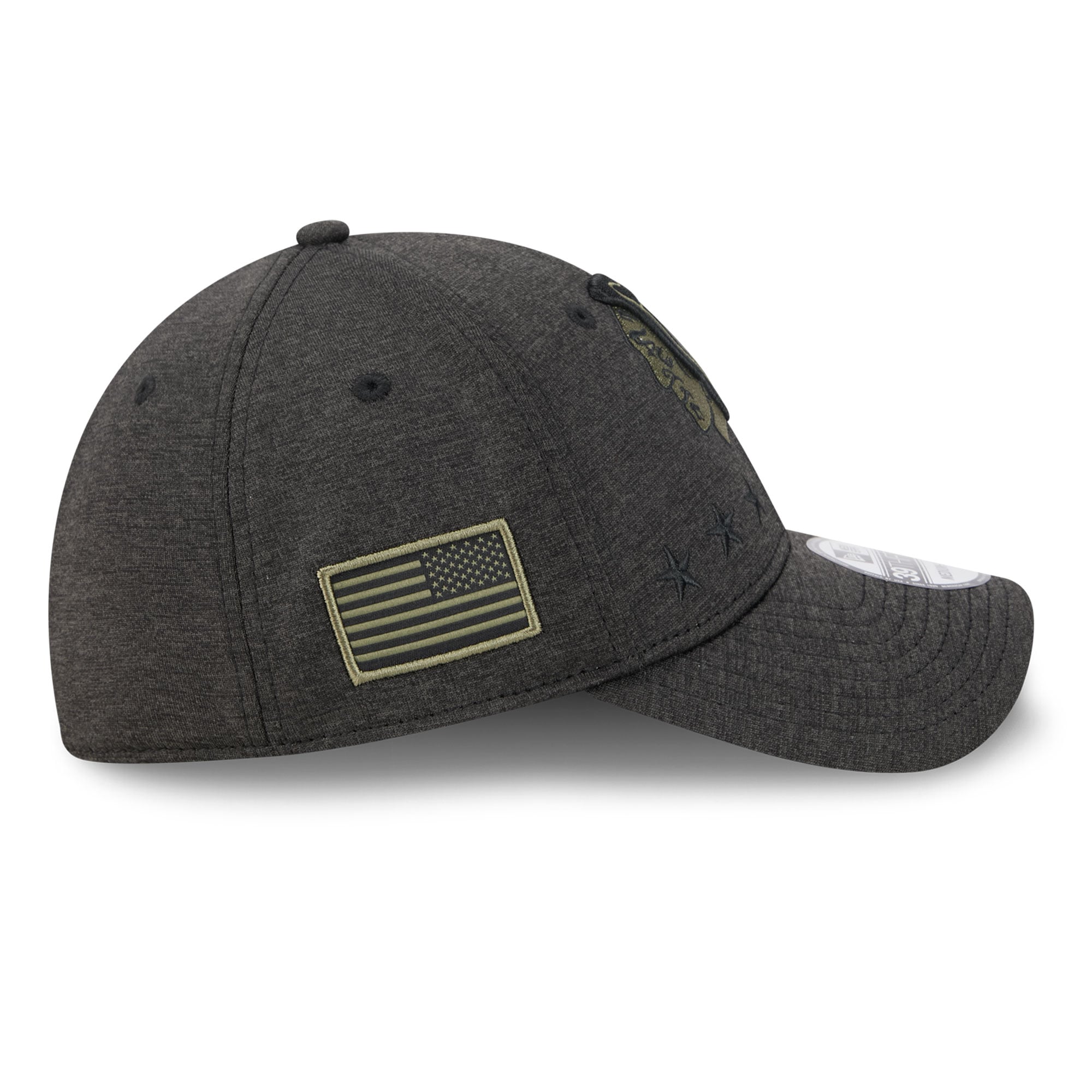 Casquette extensible New Era noire Chicago Blackhawks Stealth Mode Flex 39Thirty pour homme