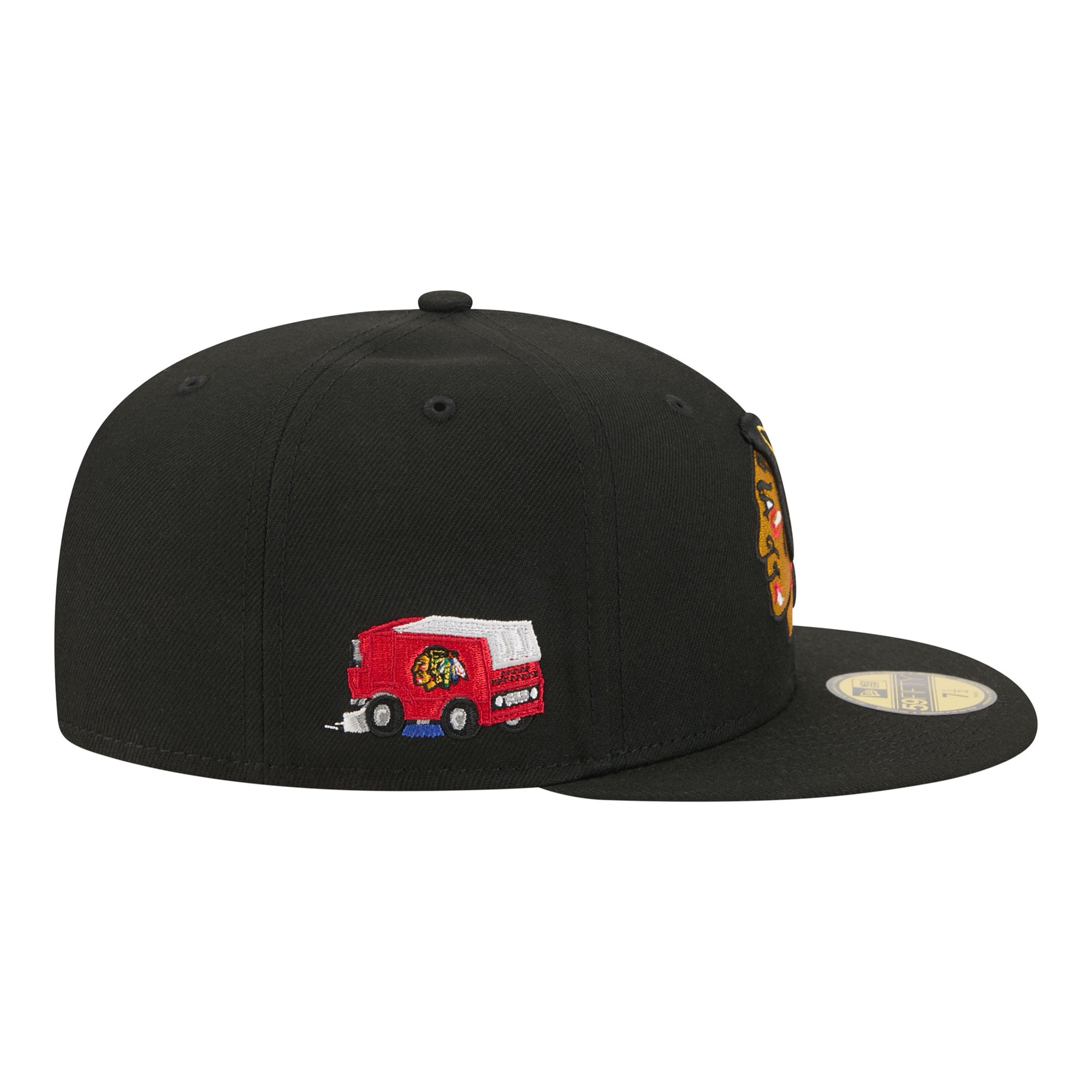 Casquette ajustée New Era noire Chicago Blackhawks Zamboni 59FIFTY pour homme
