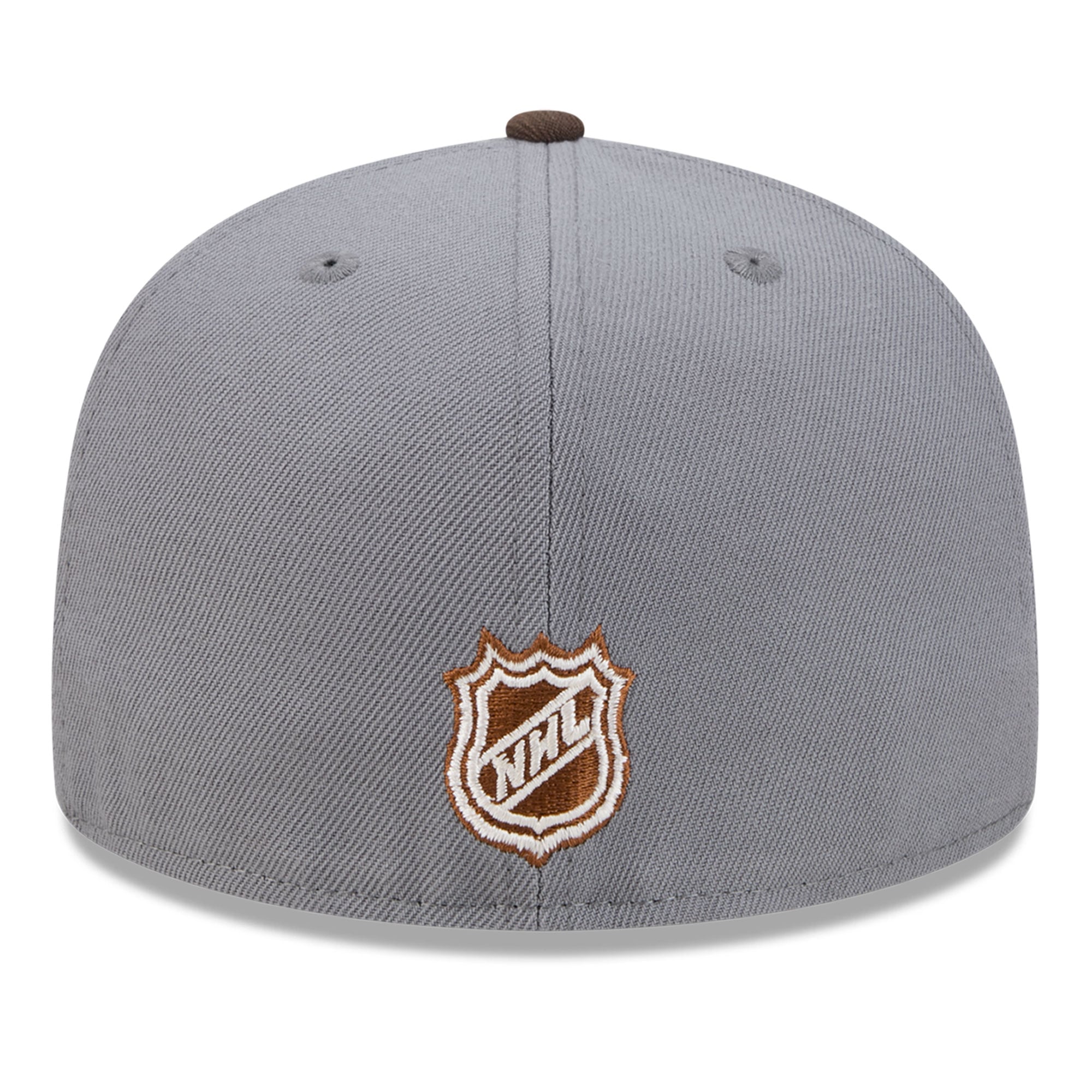 Men's New Era Charcoal/Brown Chicago Blackhawks Wood Tones 59FIFTY Fitted Hat