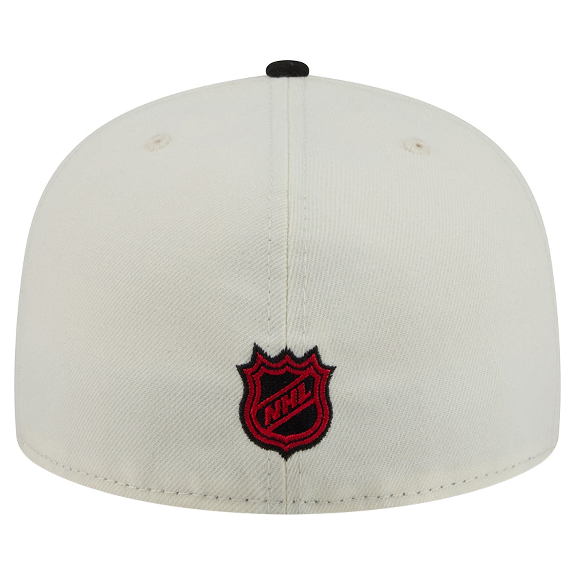 Casquette ajustée New Era 59FIFTY crème/noire Chicago Blackhawks pour homme