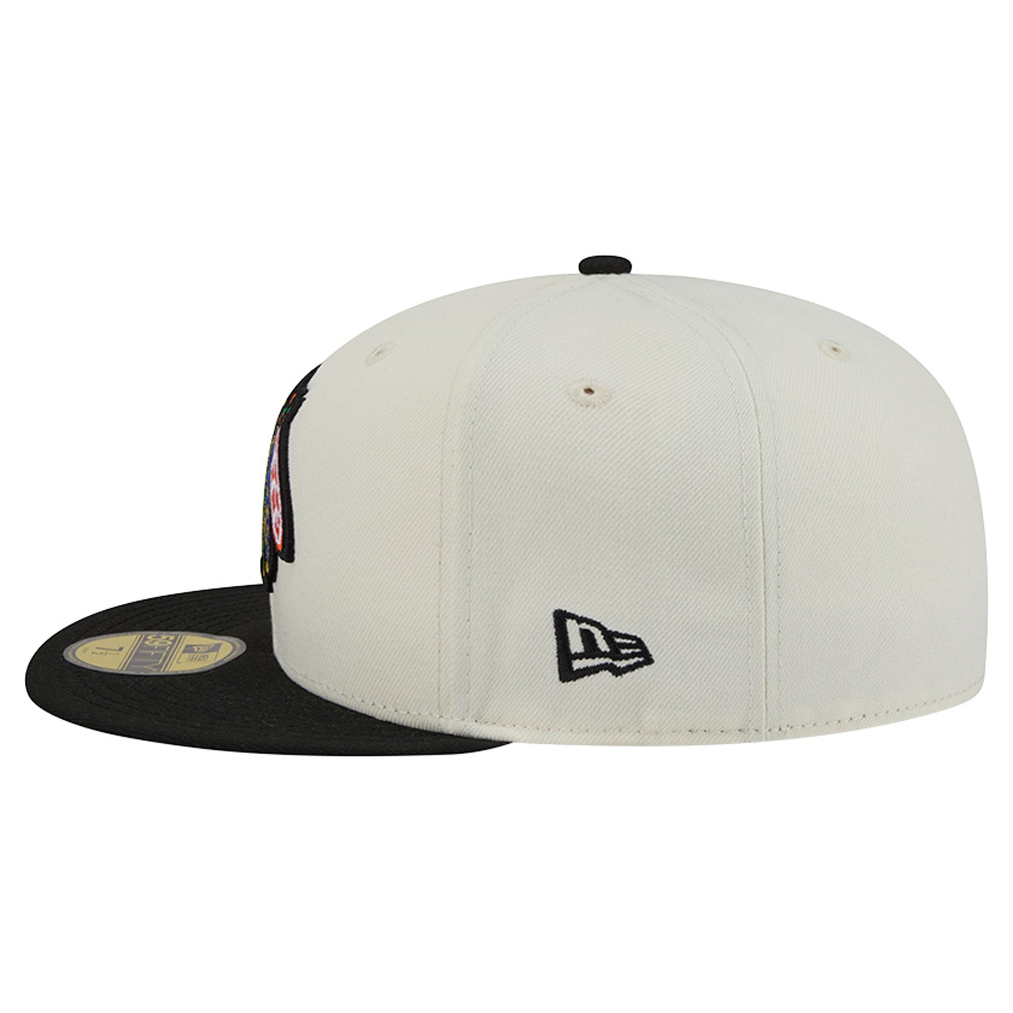 Casquette ajustée New Era 59FIFTY crème/noire Chicago Blackhawks pour homme