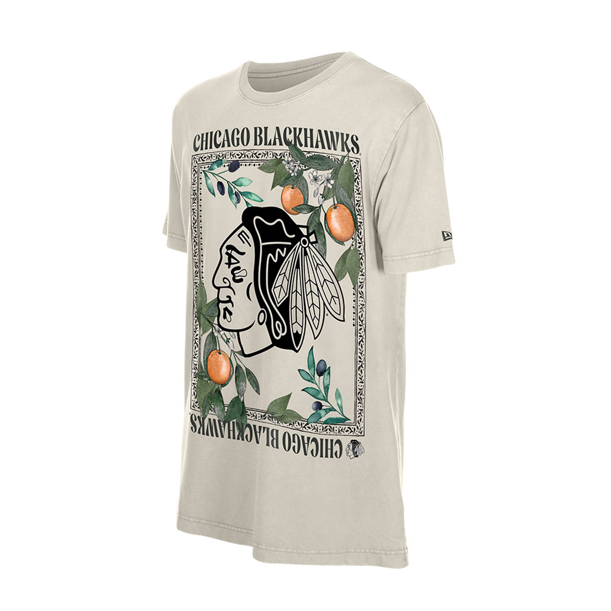 T-shirt fleuri New Era sable Chicago Blackhawks pour homme