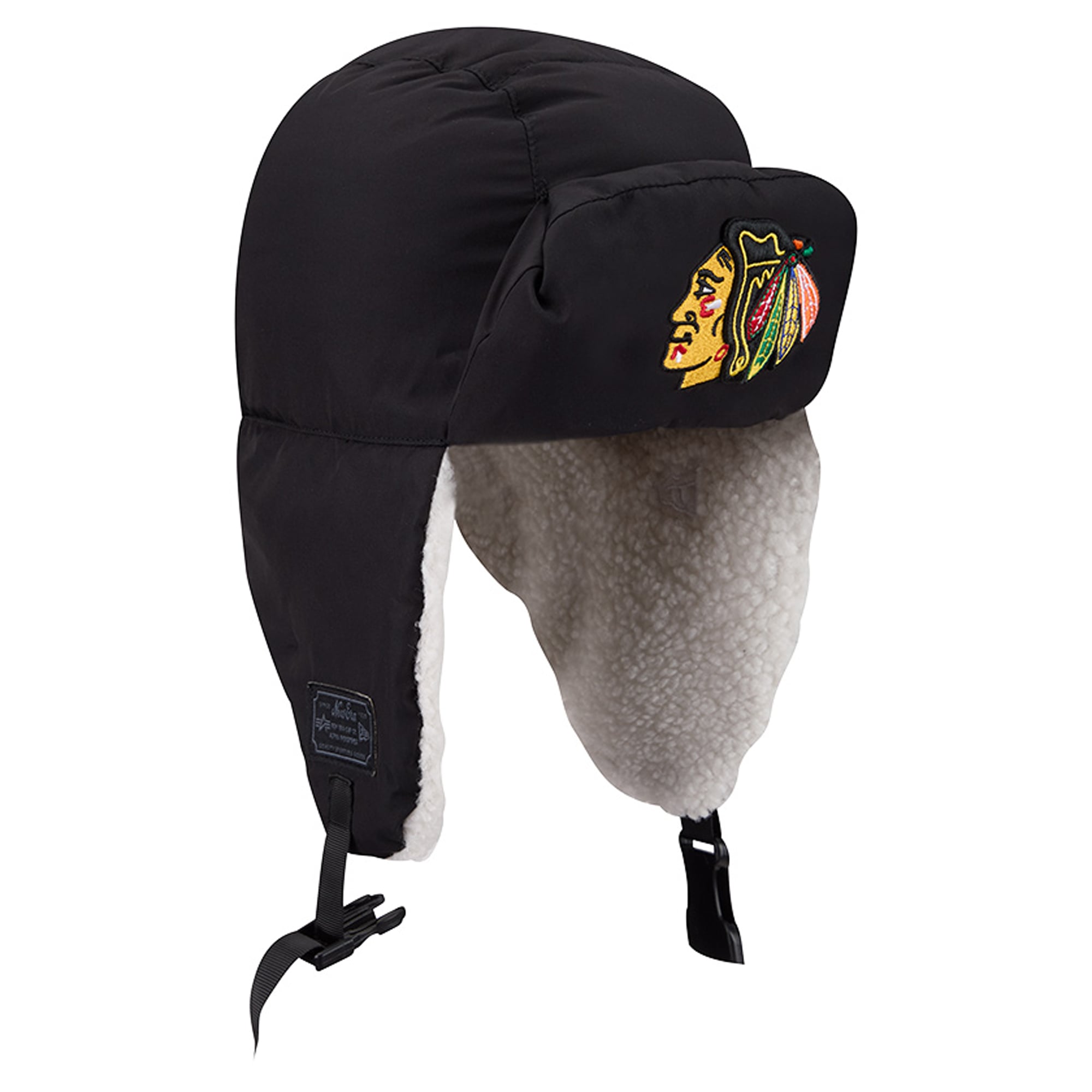 Bonnet matelassé New Era x Alpha Industries noir Chicago Blackhawks pour homme