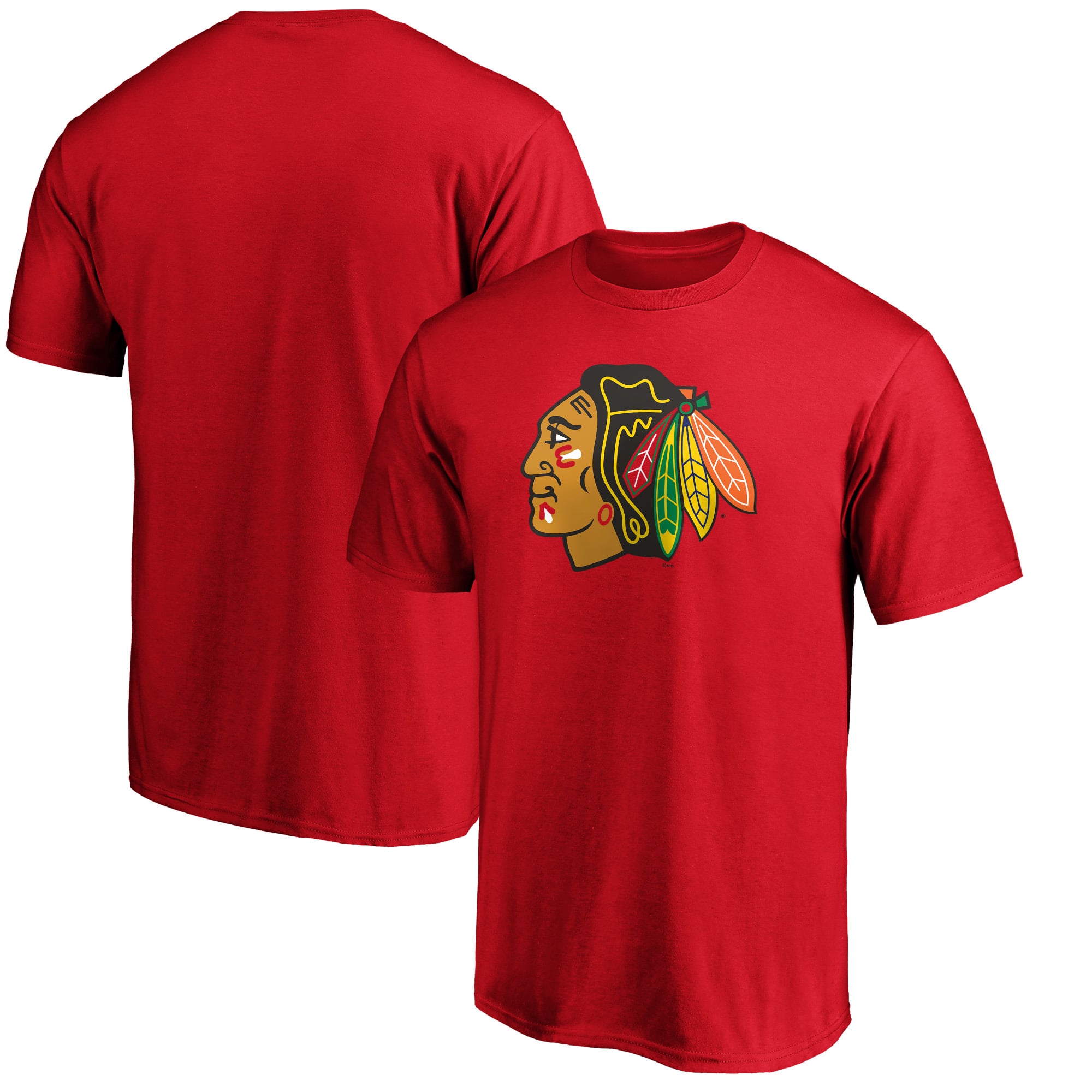 Men's  Black Chicago Blackhawks Primary Logo T-Shirt