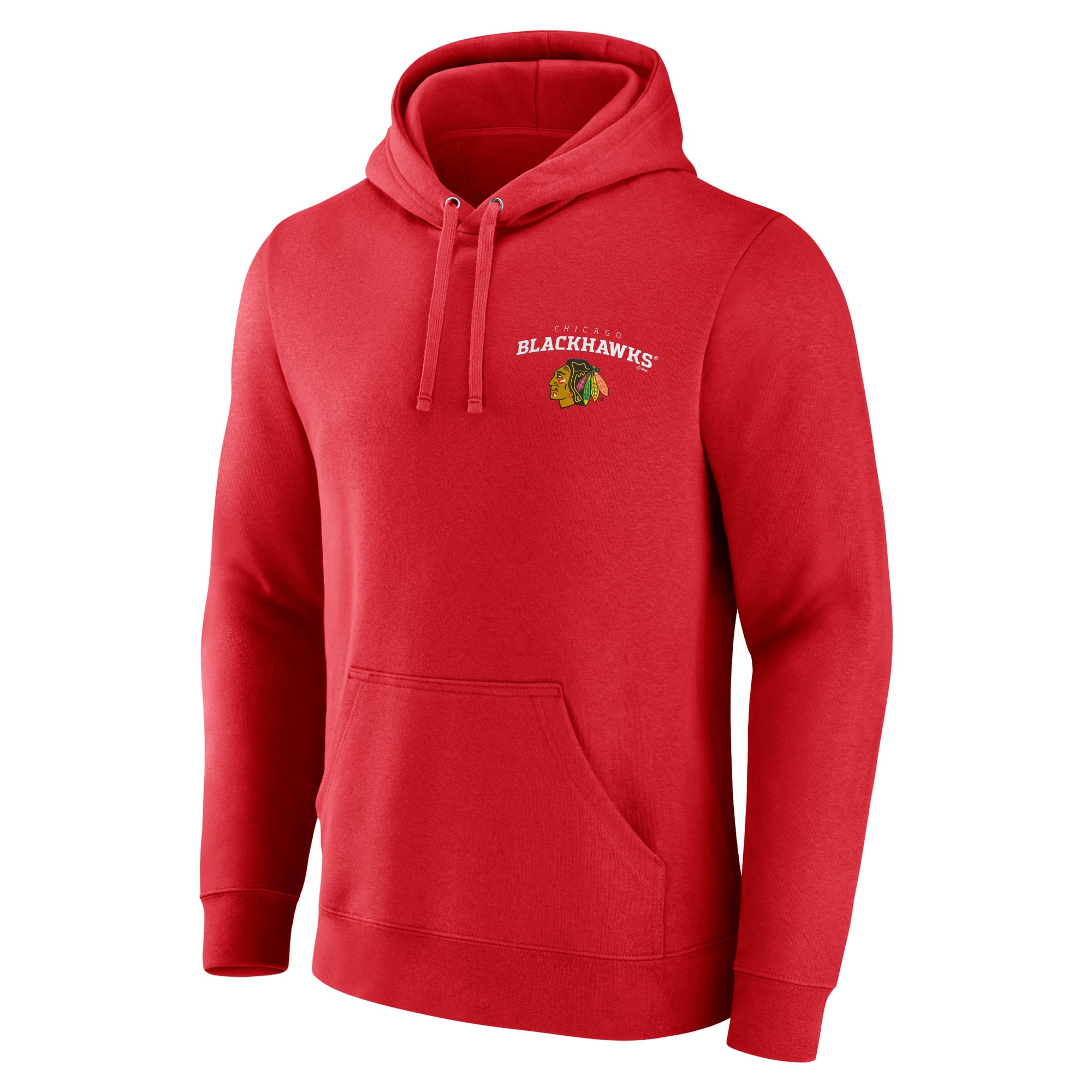 Men's Red Chicago Blackhawks Team Lockup Hoodie
