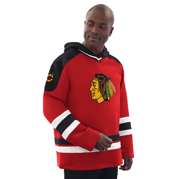 Pull à Capuche Femme Majestic Chicago Blackhawks - Rouge - Taille L - Fermeture éclair Intégrale - Neuf Avec étiquette