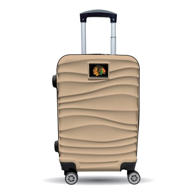 Chicago Blackhawks MOJO Tan Color Blitz Carry-On Hardcase Spinner Luggage
