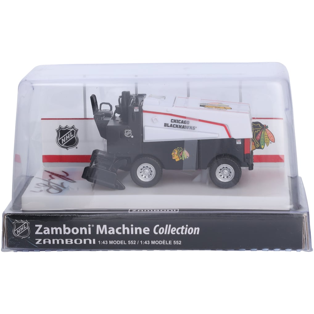 Zamboni moulée sous pression authentique à l'échelle 1:43 signée Nick Foligno Chicago Blackhawks