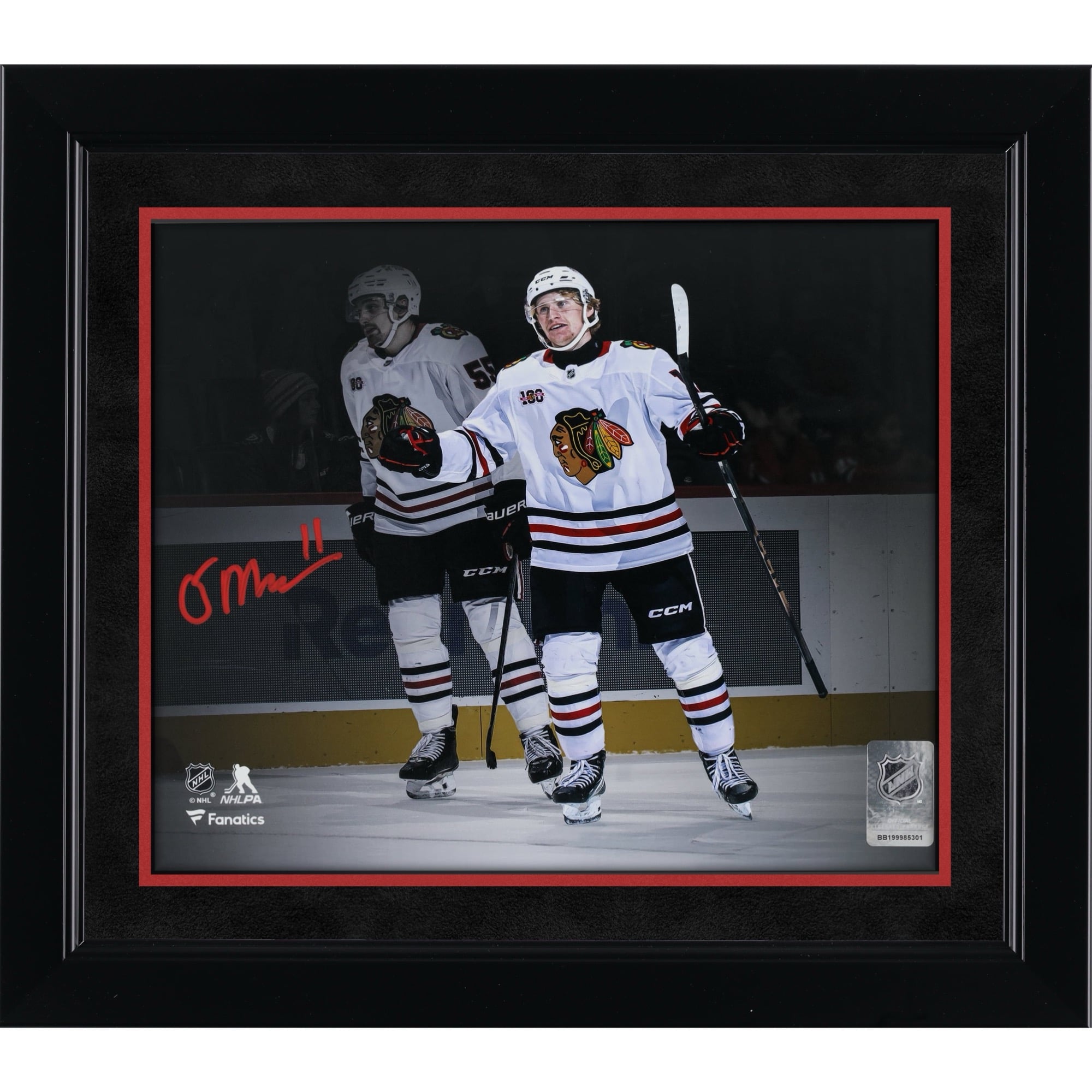 Oliver Moore Chicago Blackhawks Autographed 8" x 10" First NHL Goal Celebration Photograph