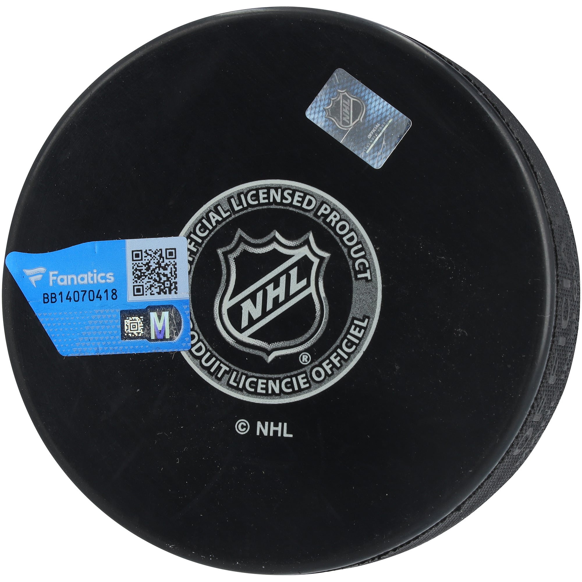 Oliver Moore Chicago Blackhawks Autographed Hockey Puck with "NHL Debut 3-30-25" Inscription - Limited Edition of 10