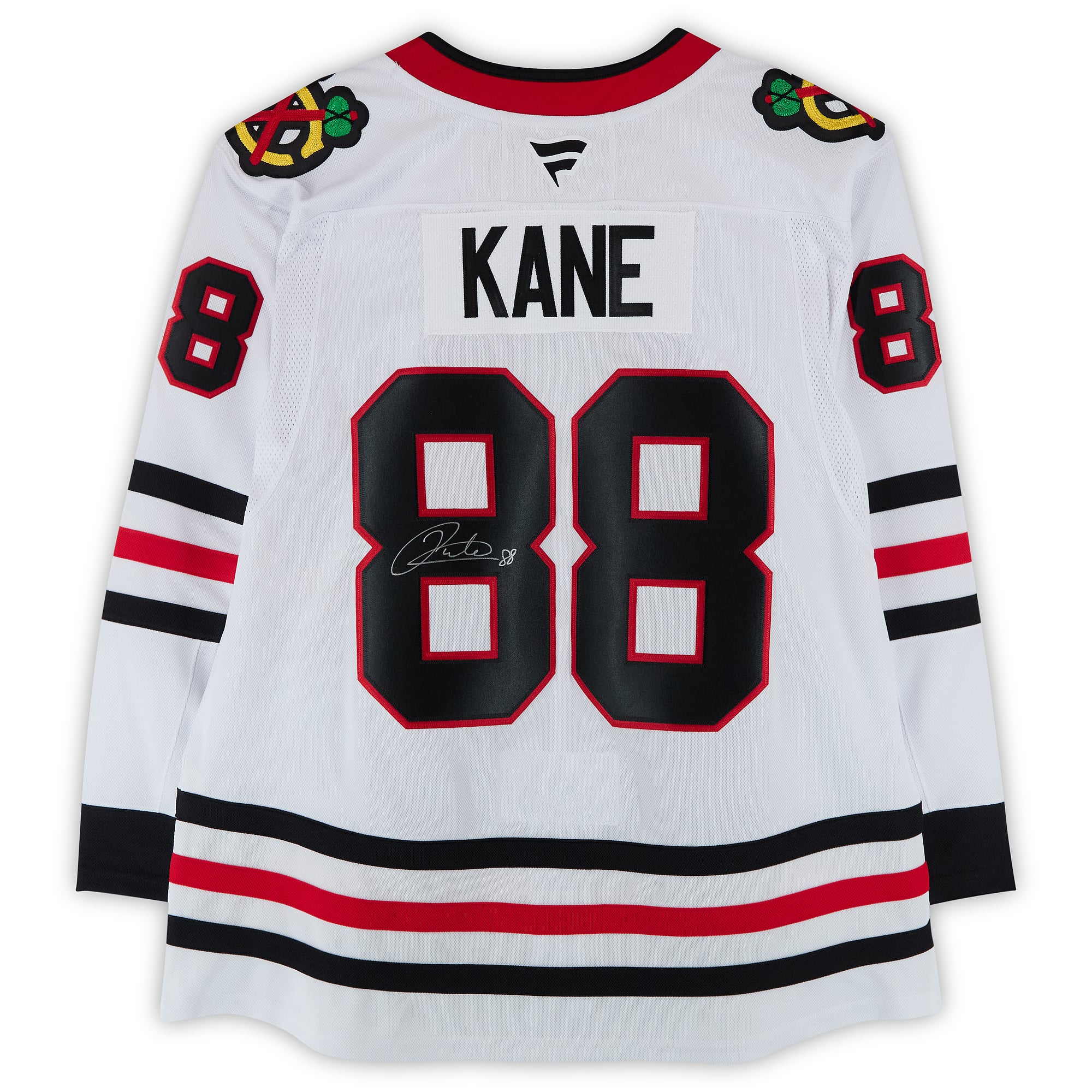 Maillot blanc autographié de Patrick Kane des Blackhawks de Chicago (Fanatics Premium)